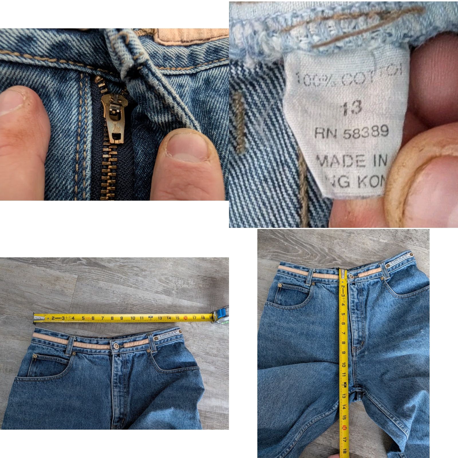 Vintage VINTAGE Lawman High Rise Tapered Leg Jeans Women's Size 13 30x31 Denim Blue 90s Cowboy Size 34" / US 12 / IT 48 - 8 Thumbnail
