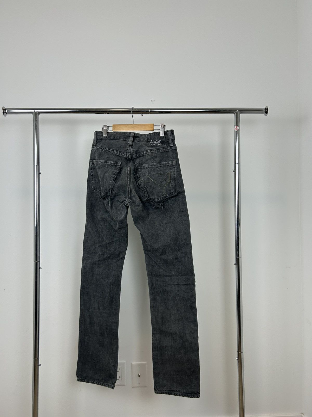 Japanese Brand Johnbull Faded Patchwork Distressed Workwear Denim (27x31) Size US 27 - 2 Thumbnail