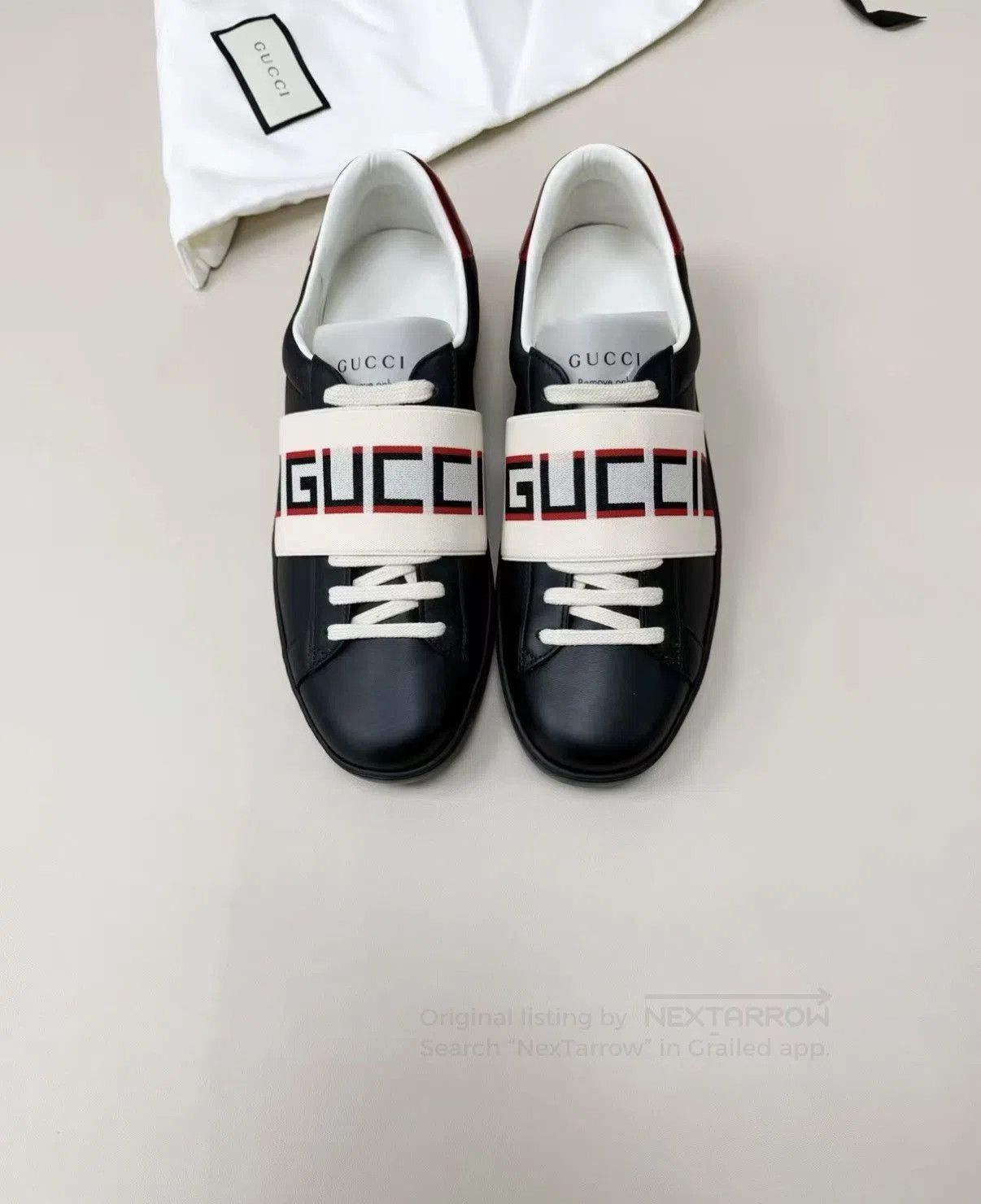 Gucci Black Low-Top Sneakers with Logo Stripe. Size US 7.5 / EU 40-41 - 1 Thumbnail