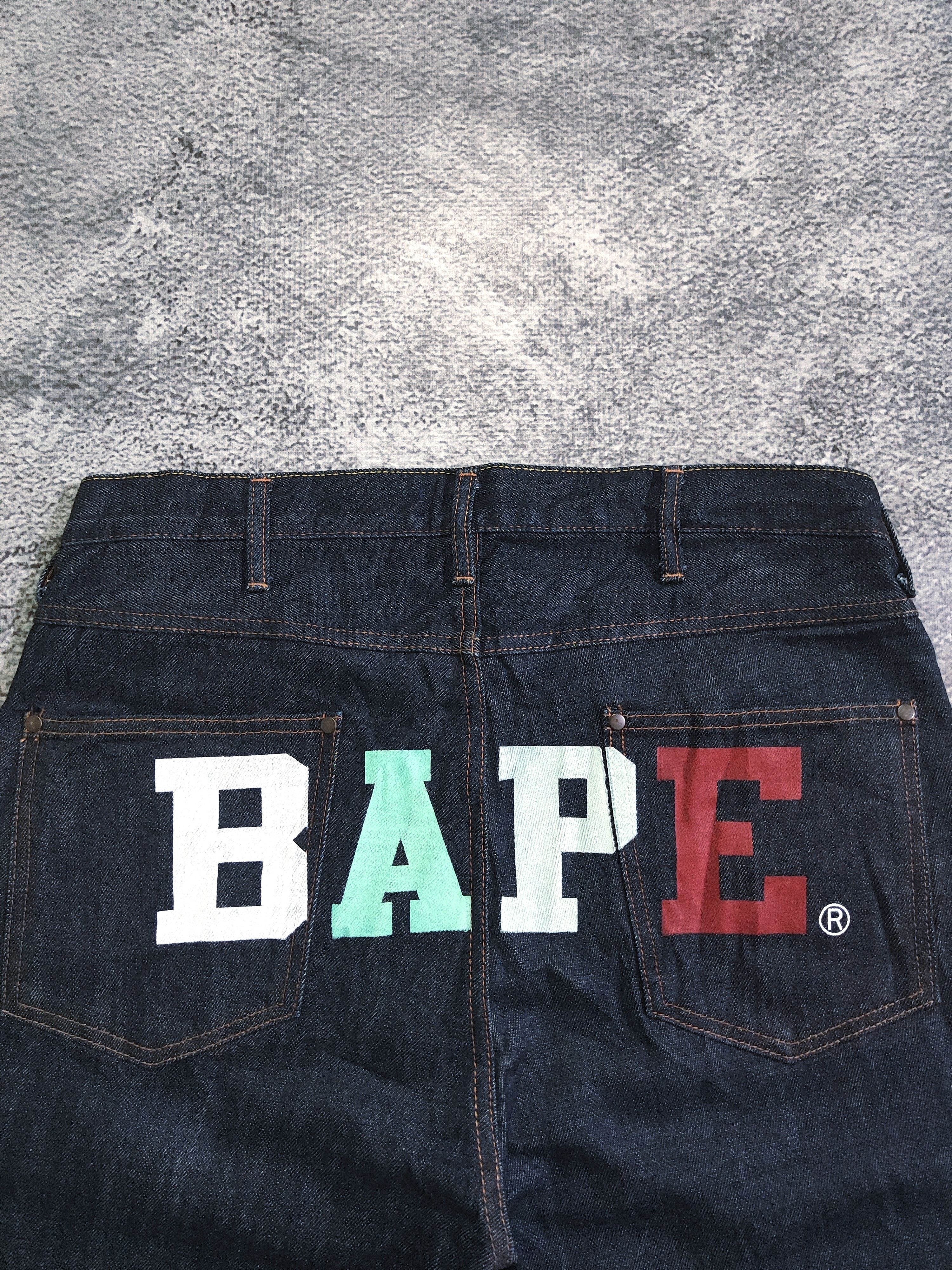 Bape Bape Logo Denim Shorts Size US 32 / EU 48 - 7 Thumbnail