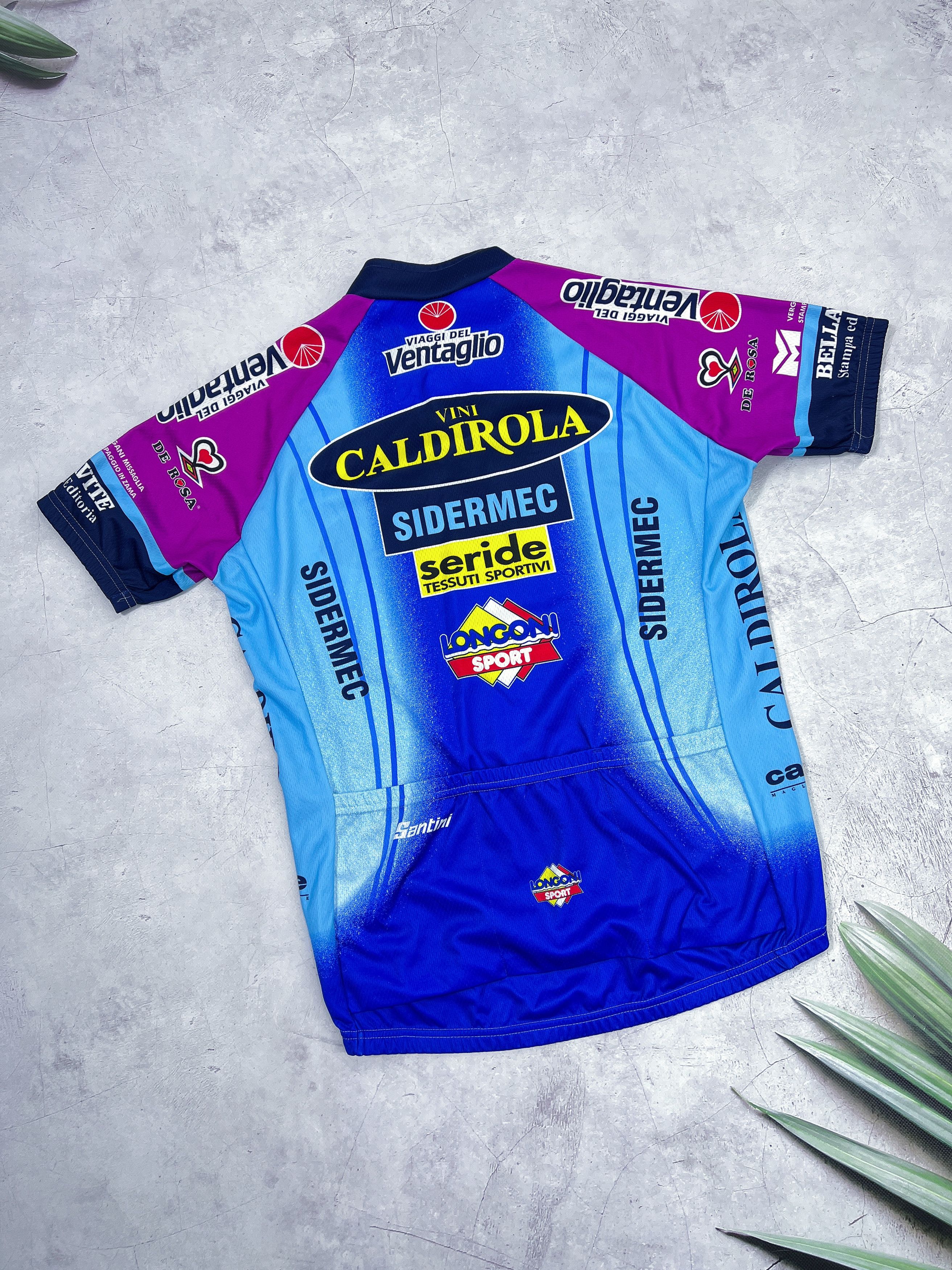Sports Specialties × Vintage Vintage Santini Vini Caldirola Cycling Jersey Sidermec Size US L / EU 52-54 / 3 - 9 Thumbnail
