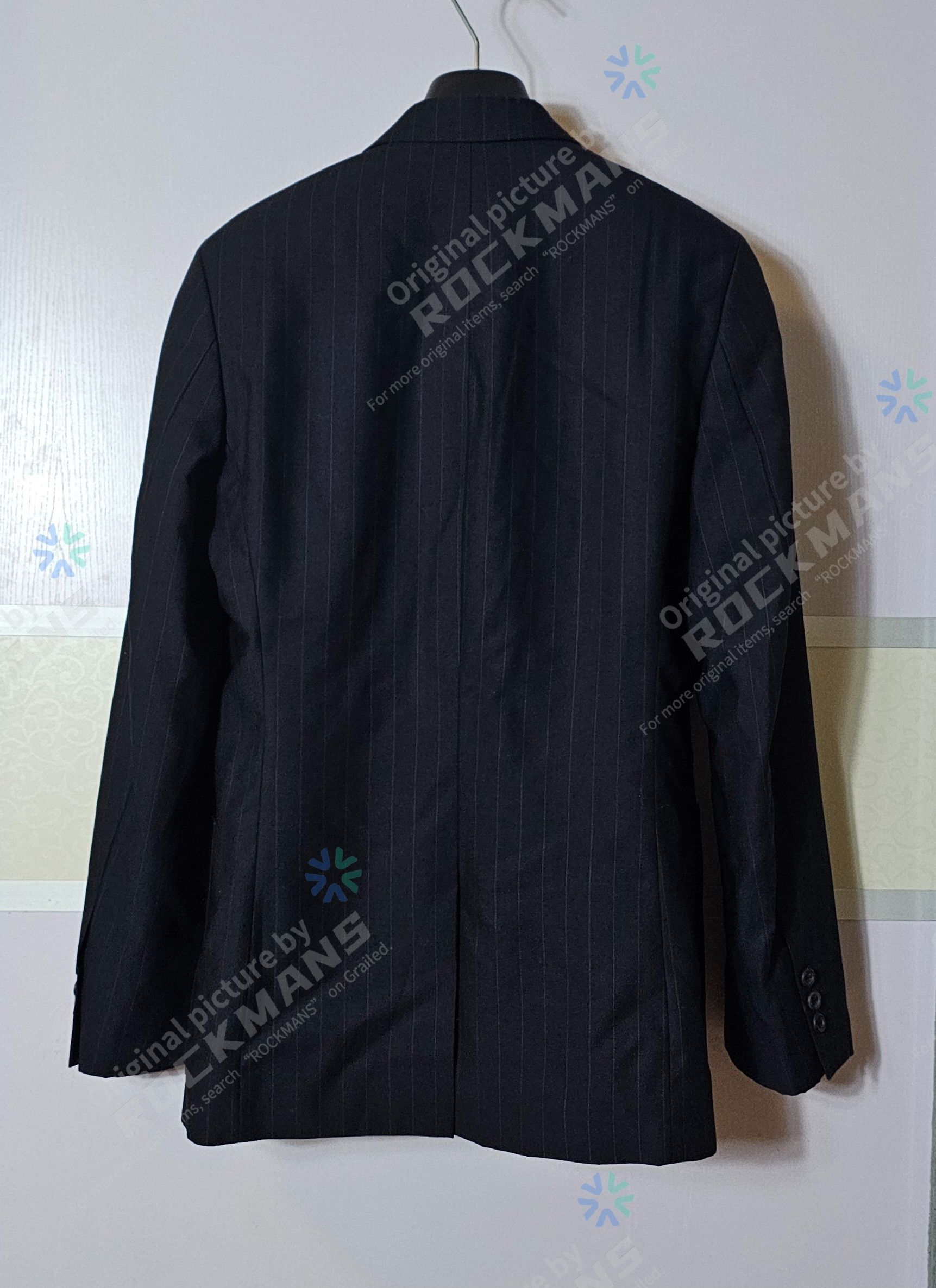 Dries Van Noten Dries Van Noten Blzers Jacke Black Wool Stripe Size 48 Size 48L - 3 Thumbnail