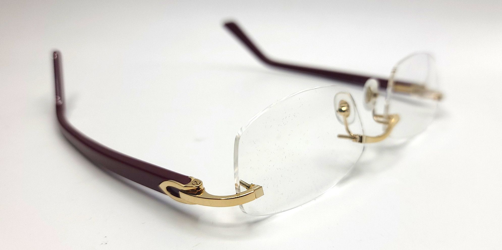 Cartier NEW! Cartier Glasses Canazei Burbundy CT0048O Size ONE SIZE - 12 Thumbnail