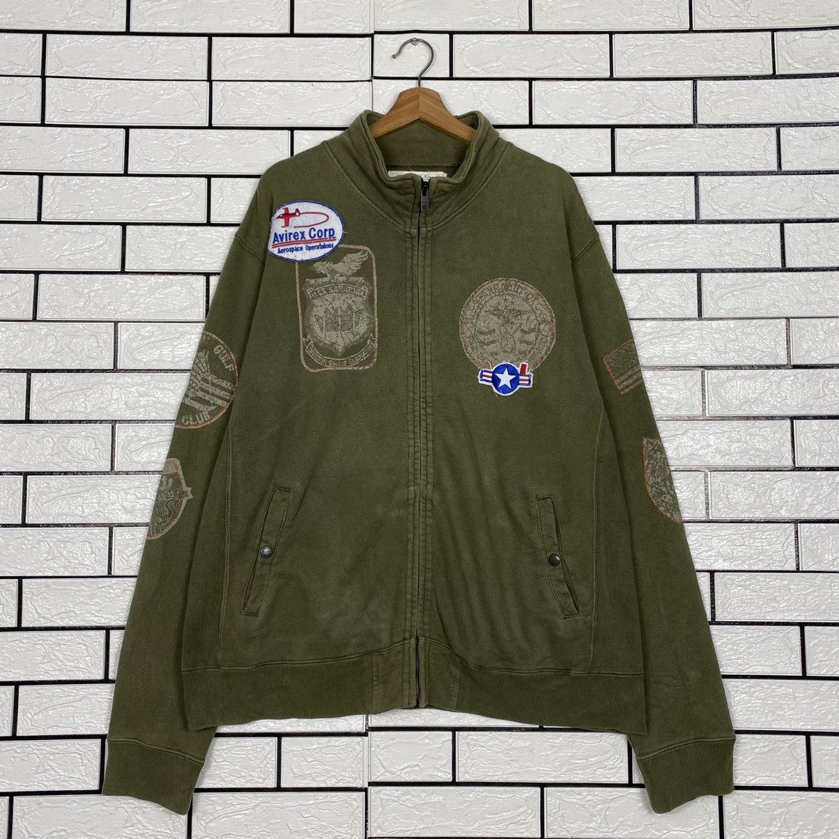 Avirex 📌Vintage Bomber Jacket Avirex Full Patches Punk Style Size US XXL / EU 58 / 5 - 2 Thumbnail
