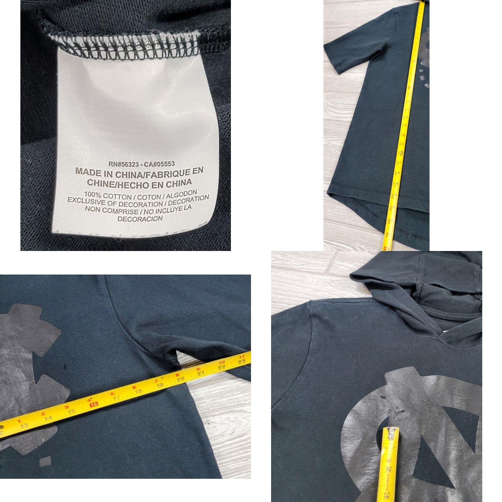 Nike VINTAGE Nike Jordan Black Short Sleeve Hooded Sweatshirt Shooting Nike Tee UNC Sz M Size US M / EU 48-50 / 2 - 8 Thumbnail
