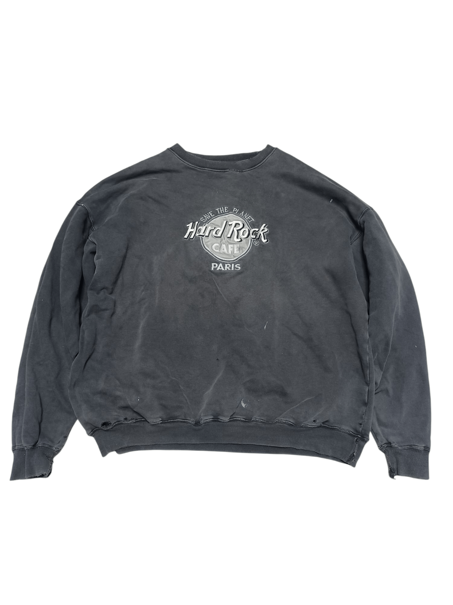 Hard Rock Cafe HARD ROCK CAFE PARIS DISTRESSED TOTAL VINTAGE SWEATSHIRT Size US XL / EU 56 / 4 - 1 Thumbnail