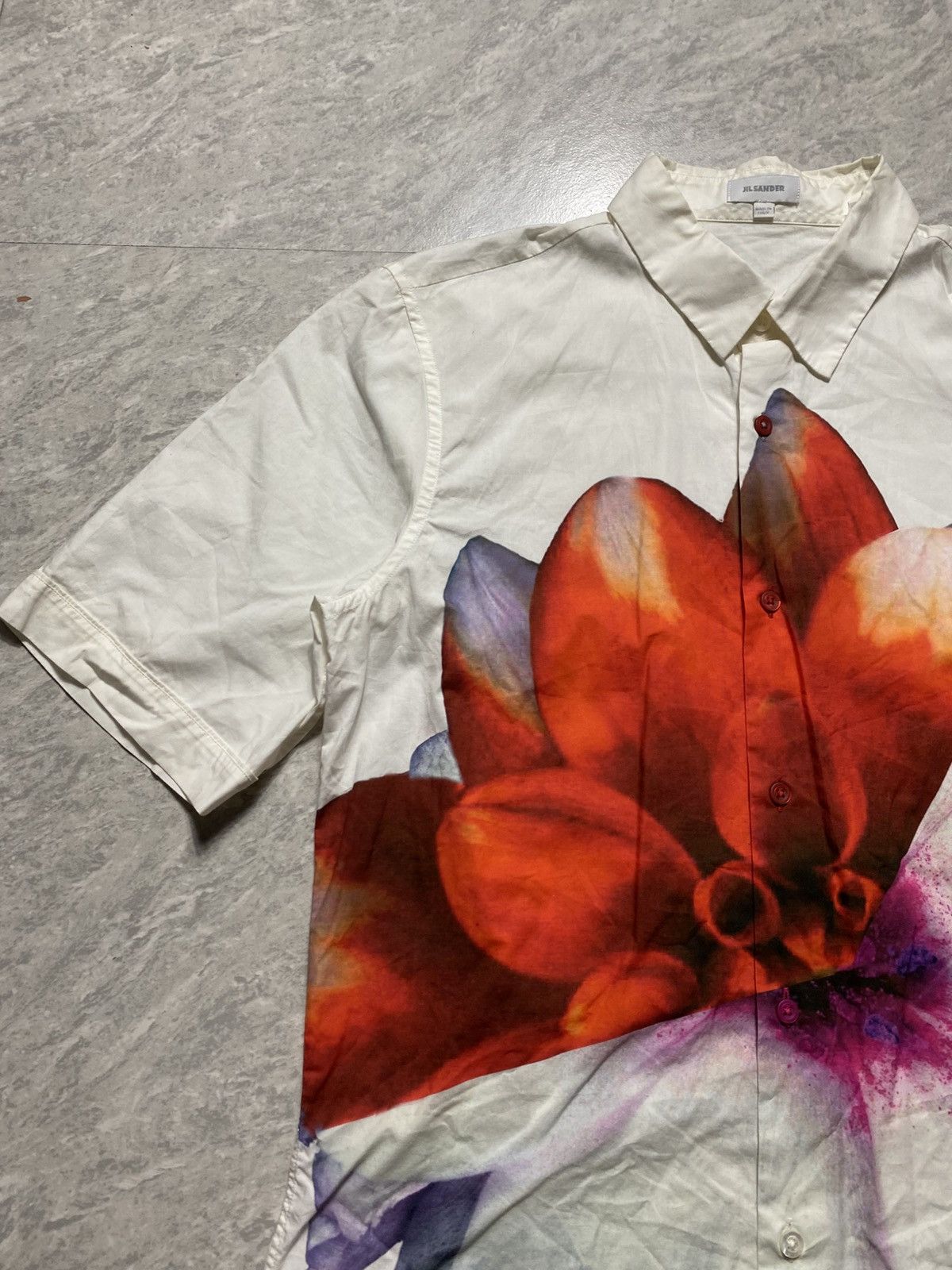 Jil Sander JIL SANDER - RAF SIMONS ERA SS/11 FLOWER PRINT POLO Size US S / EU 44-46 / 1 - 5 Thumbnail