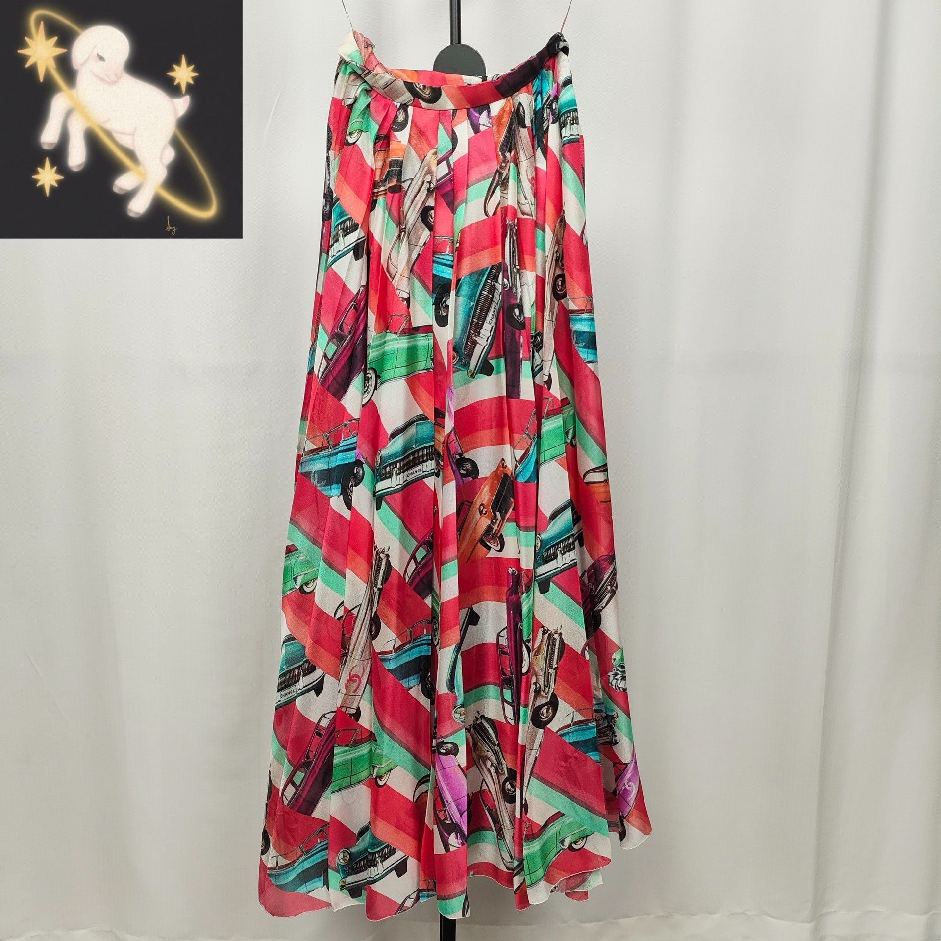 Chanel Chanel Cuba Show Racing Car Print Skirt Size 34" / US 12 / IT 48 - 1 Thumbnail