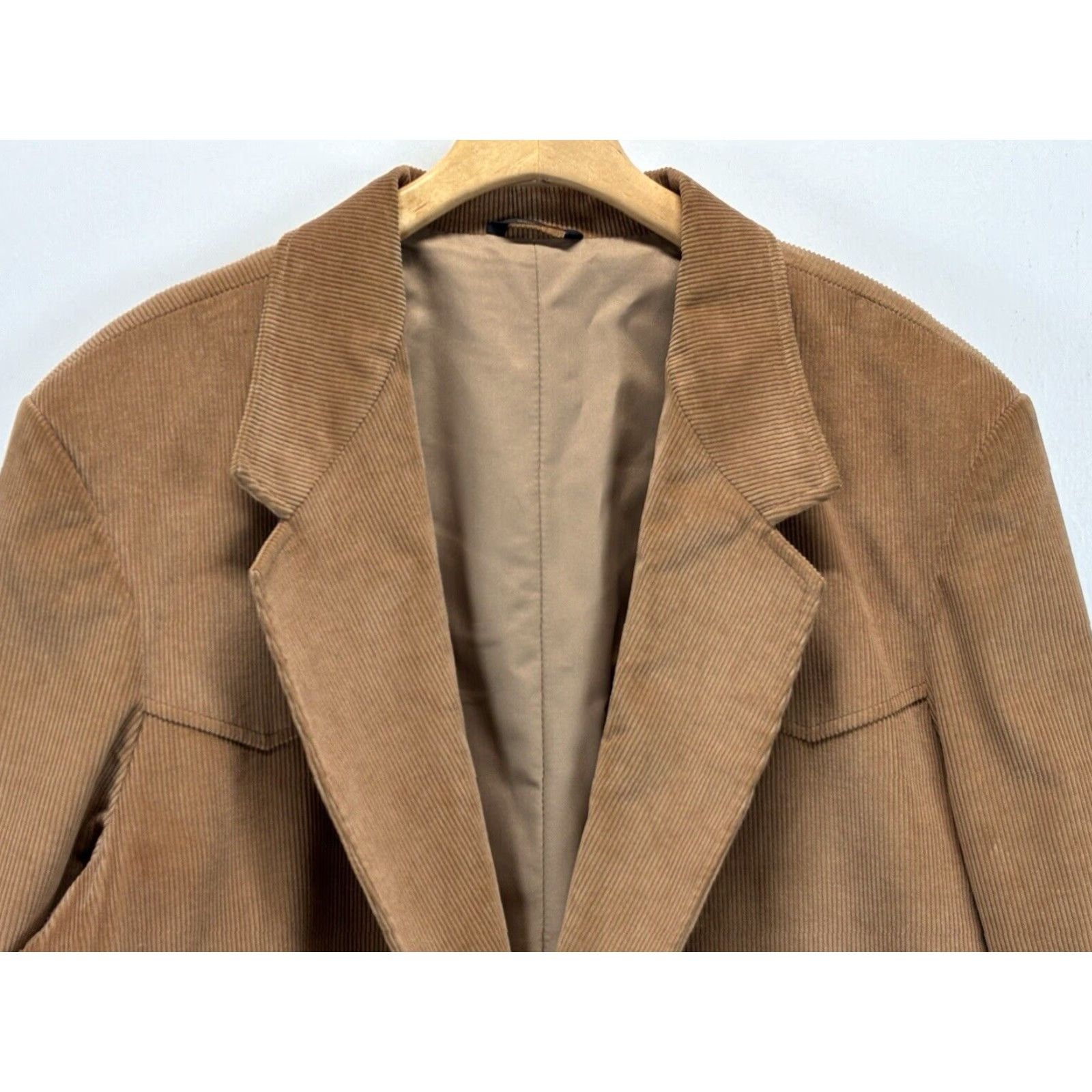 YOKE VINTAGE Pioneer Wear Blazer Jacket Men Big & Tall 42L Brown Corduroy Western Cowhide Casual Size 42L - 2 Thumbnail