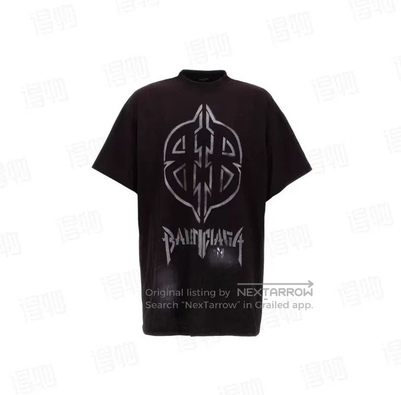 Balenciaga Metal BB Mud-Dyed Short Sleeve