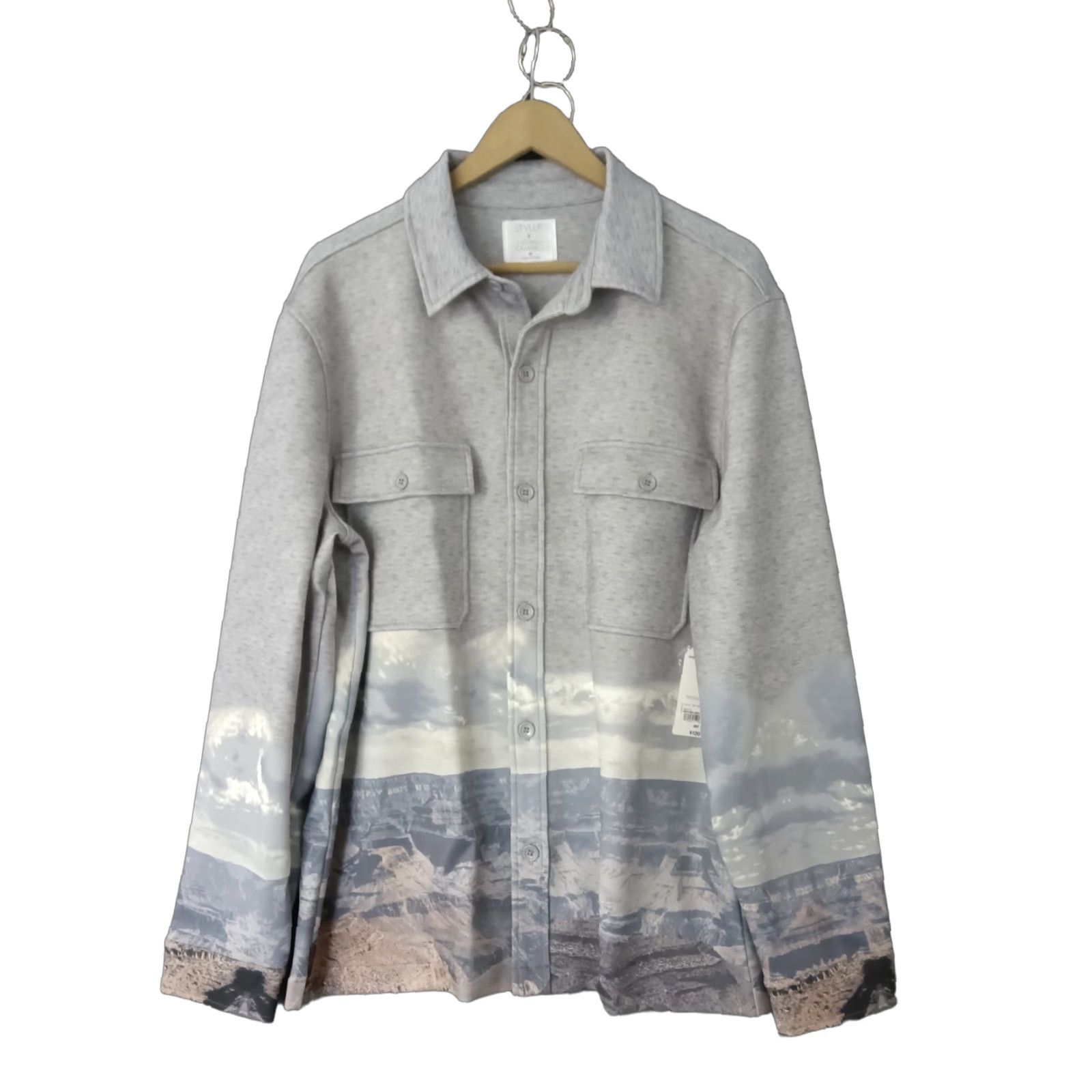 Vintage Stylus X Mountain Design Button Up Jacket M Heather Grey Mens Size US M / EU 48-50 / 2 - 1 Thumbnail