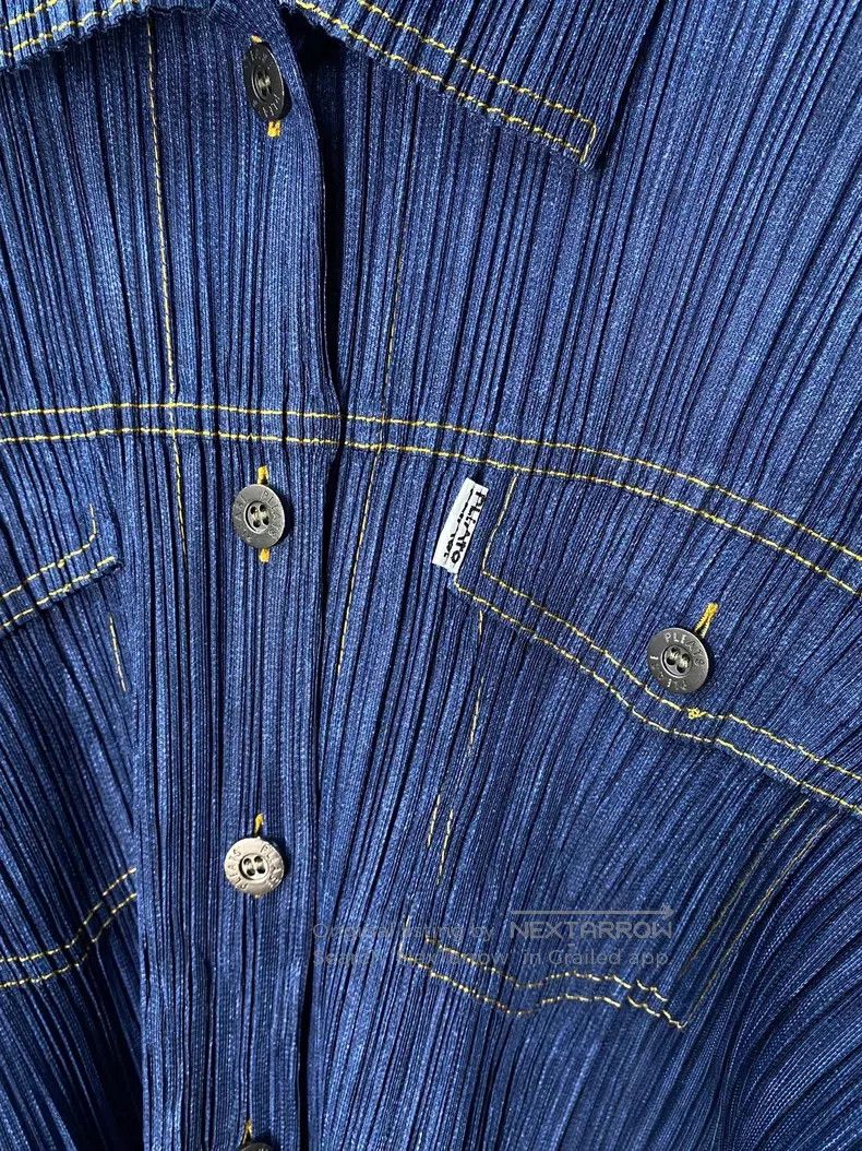 Issey Miyake Issey Miyake Blue Coat Size L / US 10 / IT 46 - 2 Thumbnail