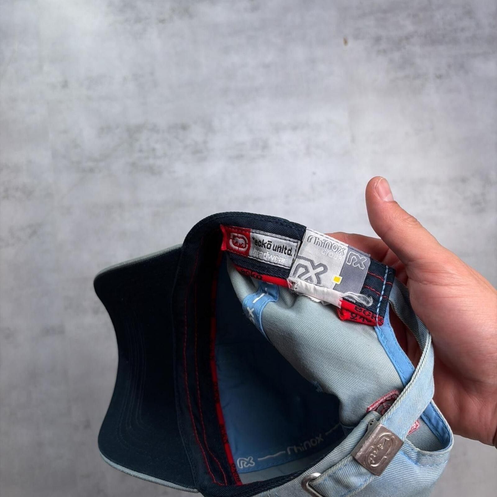 Ecko Unltd. Y2K Light Blue Ecko Unltd Grunge Skater Baseball Hat Size ONE SIZE - 6 Thumbnail