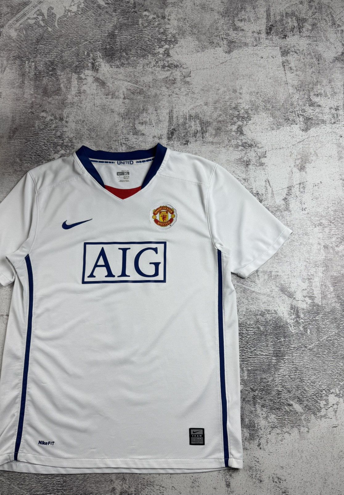 Nike Vintage Manchester United 2008/2010 White Soccer Football T Shirt Jersey Kit Size US S / EU 44-46 / 1 - 4 Thumbnail