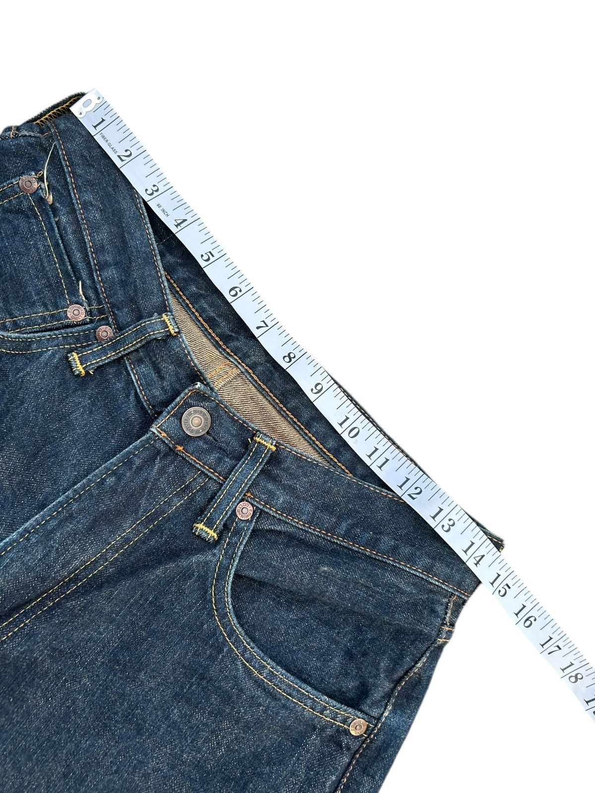 Kapital Vintage Edwin Selvedge Baggy Distressed Short Denim Jeans Size US 29 - 13 Thumbnail