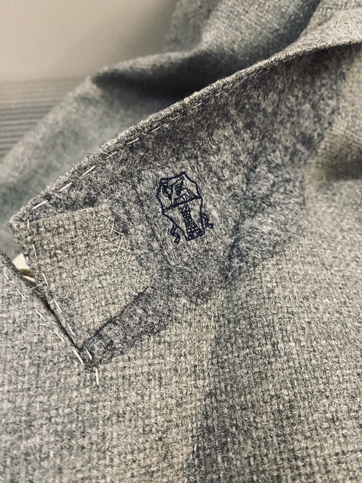 Brunello Cucinelli Brunello Cucinelli 🇮🇹 grey wool/cashmere logo blazer 52 NEW Size 42R - 19 Thumbnail