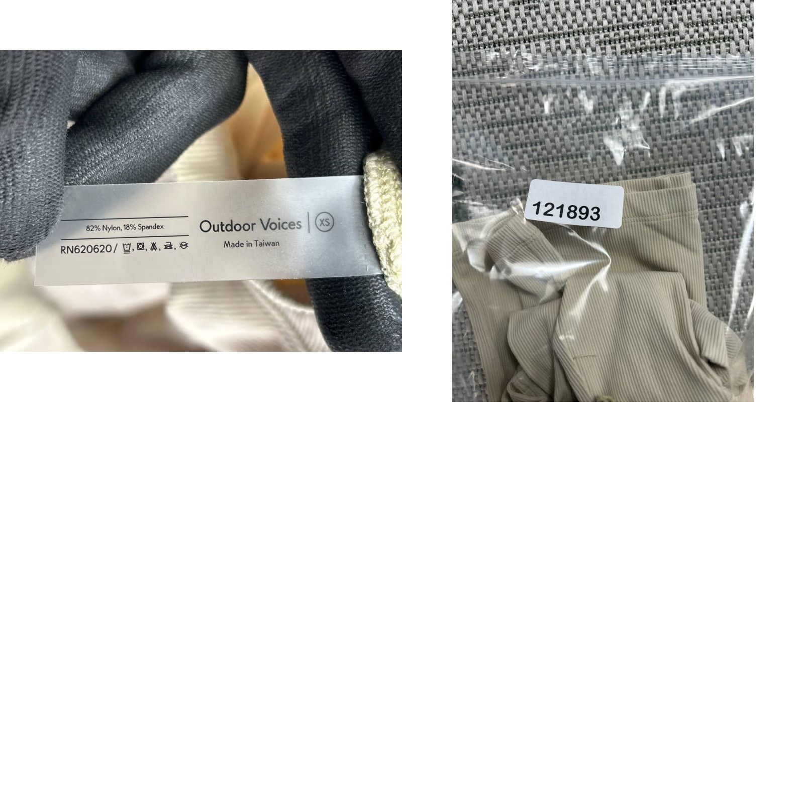 Outdoor Voices Outdoor Voices Womens XS Beige Nylon Knit Mock Neck Top Size XS / US 0-2 / IT 36-38 - 8 Thumbnail