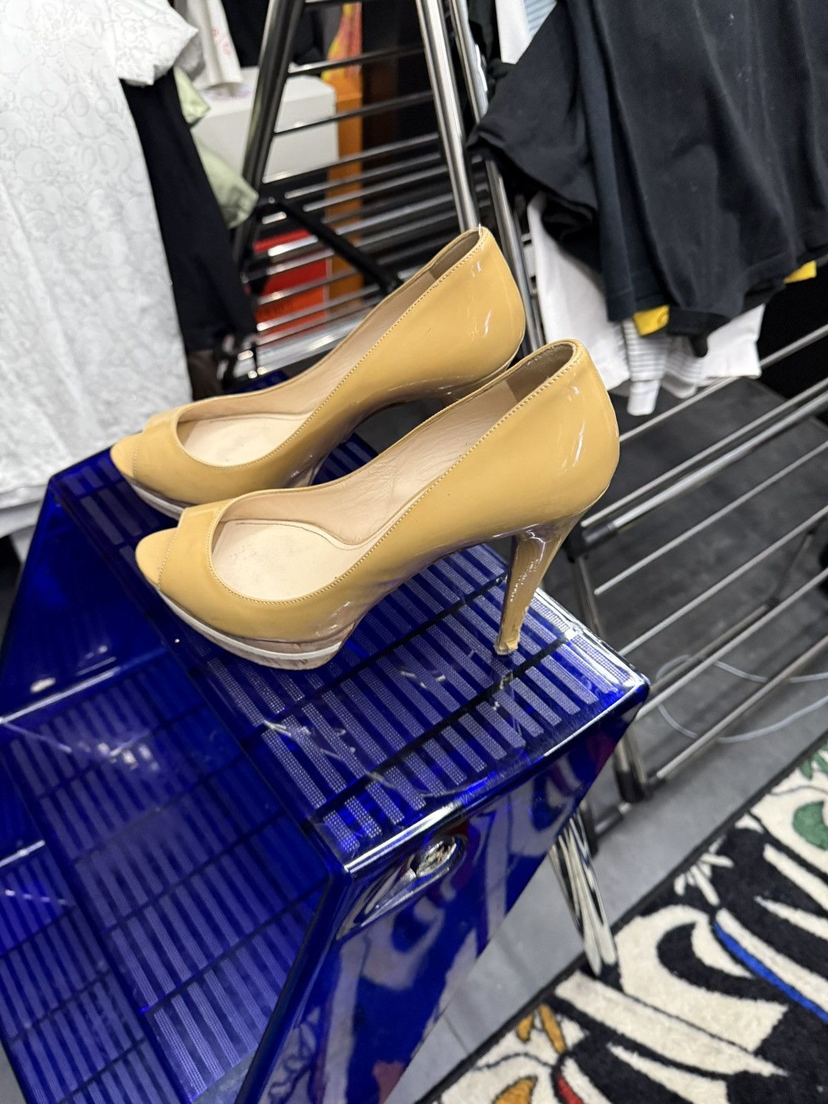 Prada Prada Tan Open Toe Heels Size 39 Size US 9 / IT 39 - 6 Thumbnail