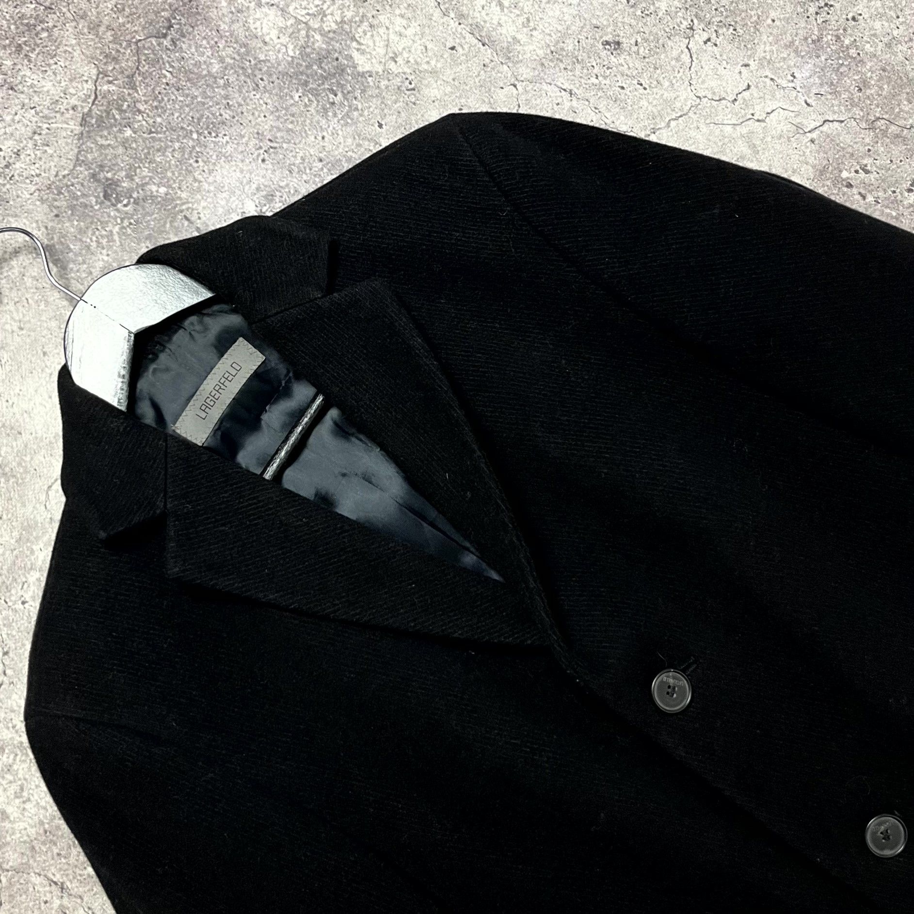 Karl Lagerfeld Karl Lagerfeld Black Classic Wool Overcoat Size M EU 44 Size US M / EU 48-50 / 2 - 7 Thumbnail