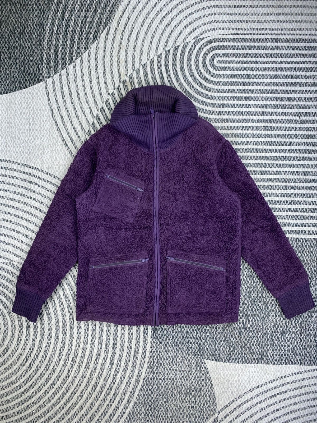 Fat Tokyo FAT TOKYO Skinny Fleece Purple Zipper Jacket Size US M / EU 48-50 / 2 - 5 Thumbnail