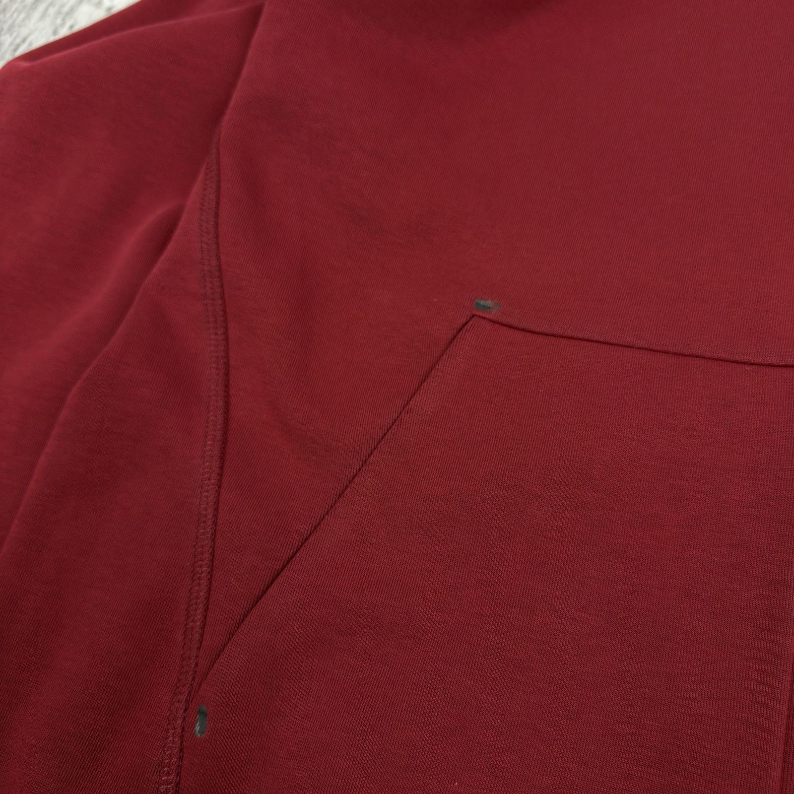 Nike Nike Tech Fleece Men's Red Cotton Spellout Full Zip Hoodie M Size US M / EU 48-50 / 2 - 6 Thumbnail