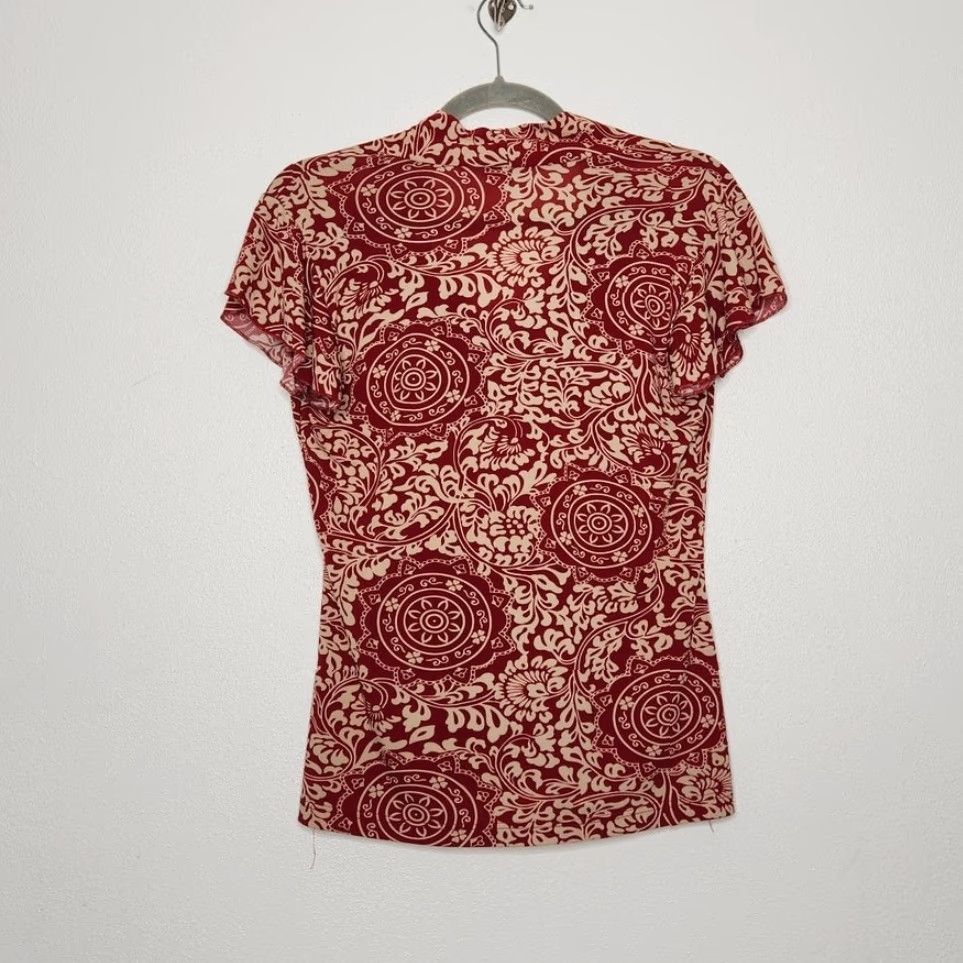 Vintage VINTAGE JKLA Blouse Shirt Women Small Red Y2K Going Out Summer Top Boho USA Made 90s GW Size S / US 4 / IT 40 - 5 Thumbnail
