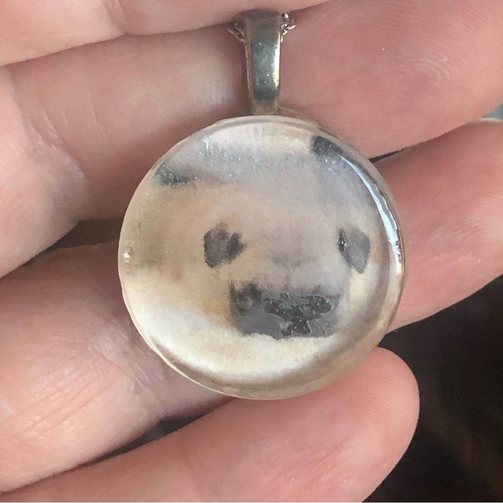 Handmade Handmade glass pug dog photo pendant on chain necklace Size ONE SIZE - 10 Thumbnail
