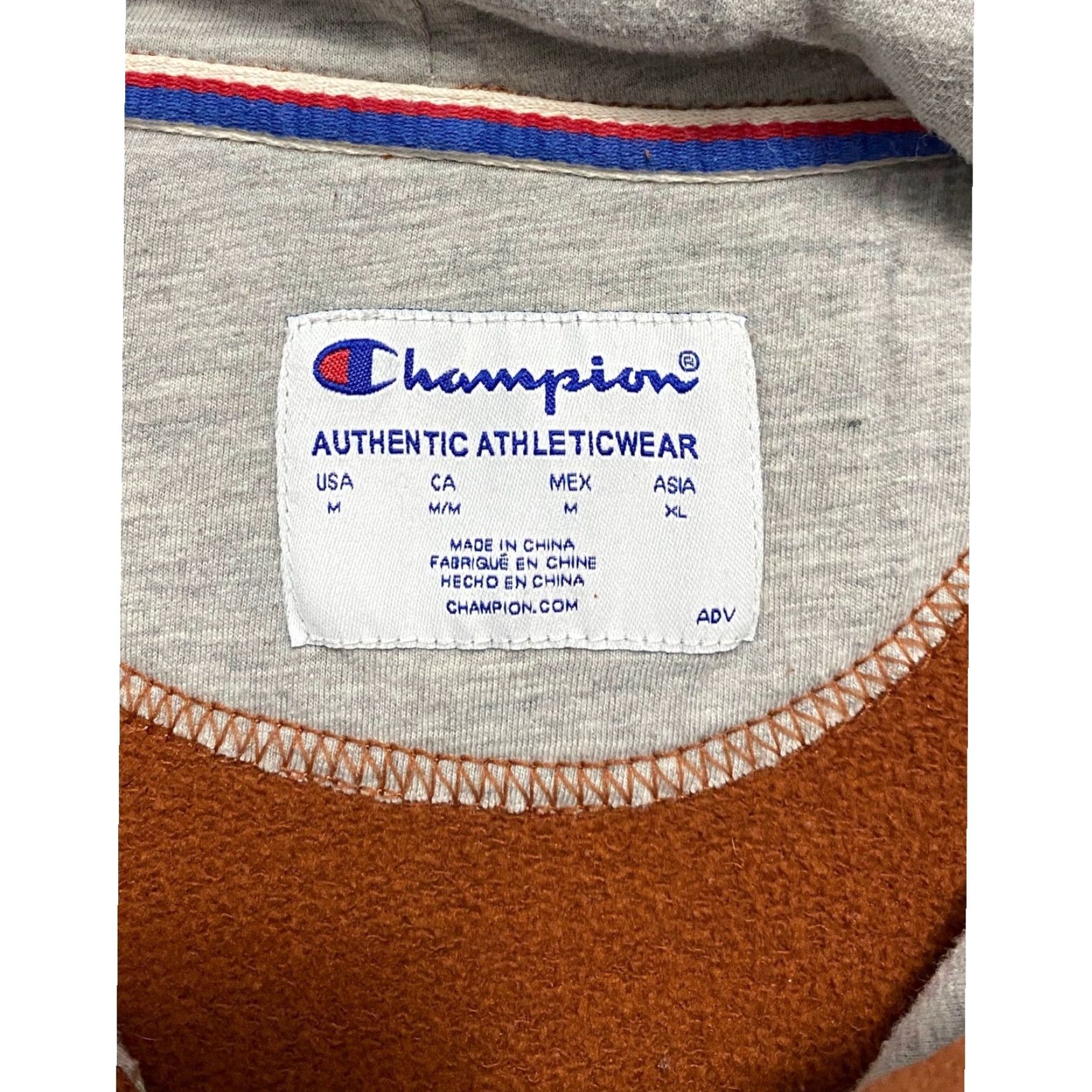 Champion VINTAGE Champion Athleticwear Sweatshirt Hoodie Mens M Brown Drawstring Pocket logo Size US M / EU 48-50 / 2 - 3 Thumbnail