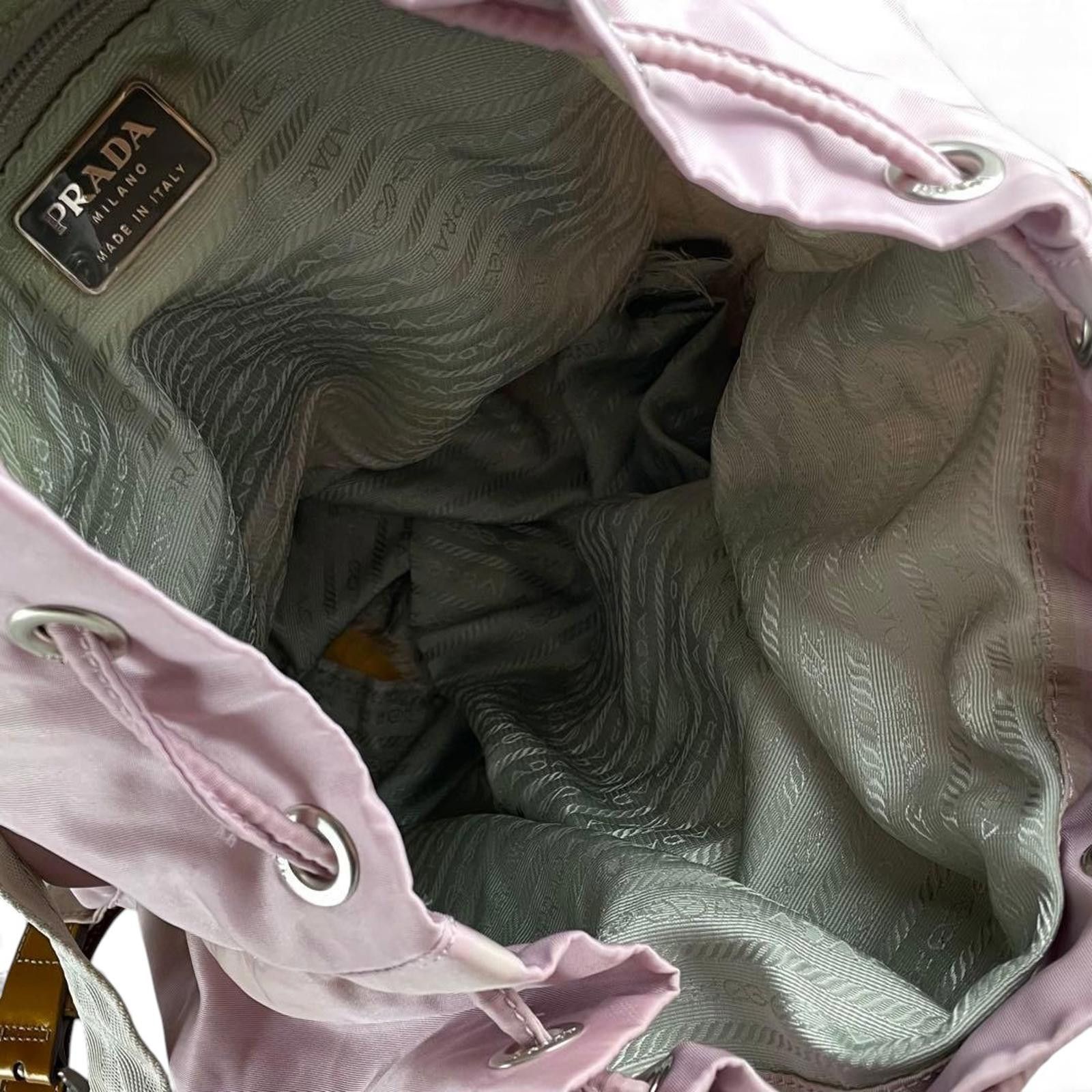 Prada Prada - Pink Nylon Backpack with Leather Straps Size ONE SIZE - 8 Thumbnail