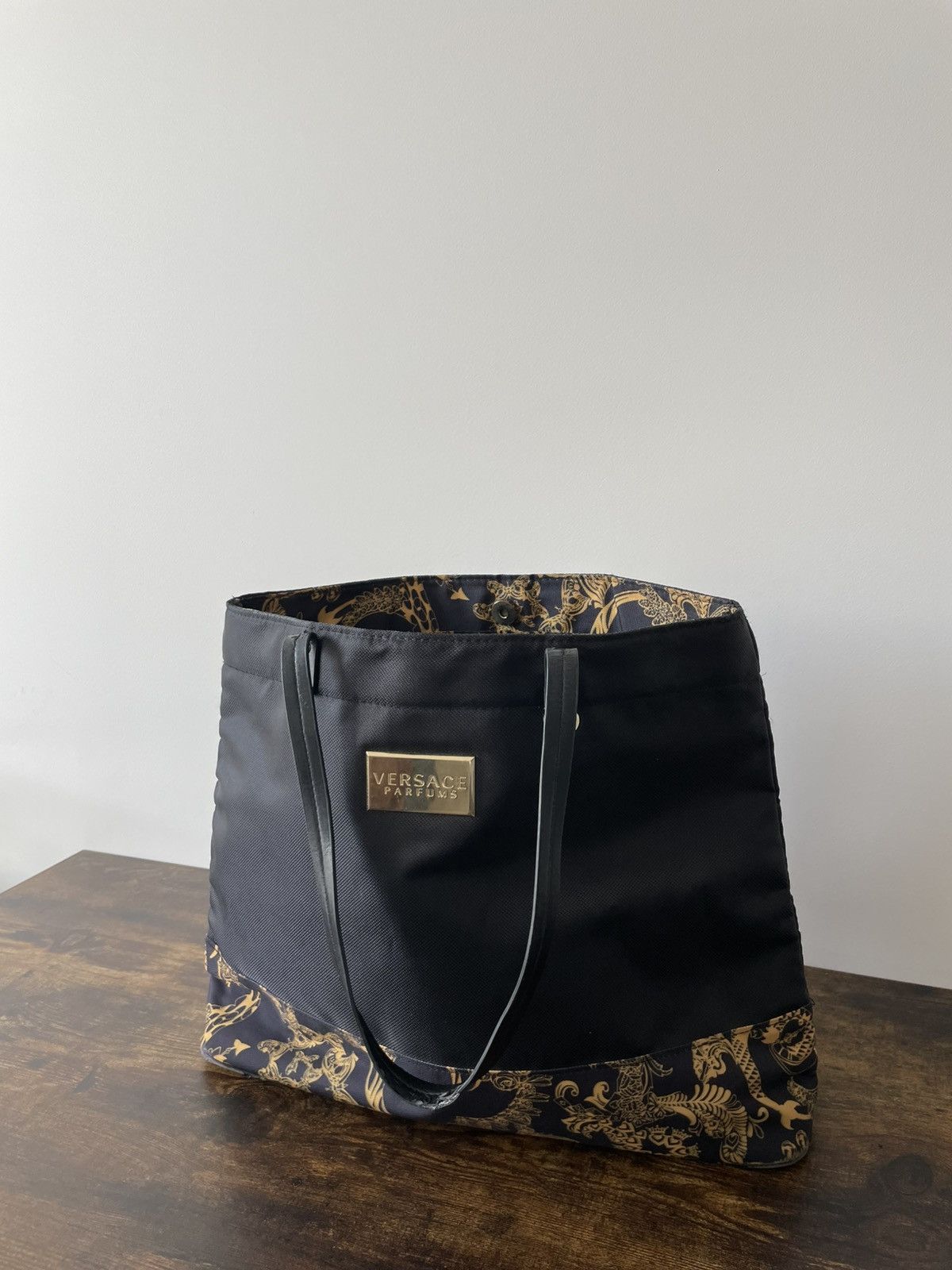 Versace Versace Parfums Weekender Tote Bag Barocco Black/Gold RARE Size ONE SIZE - 1 Thumbnail