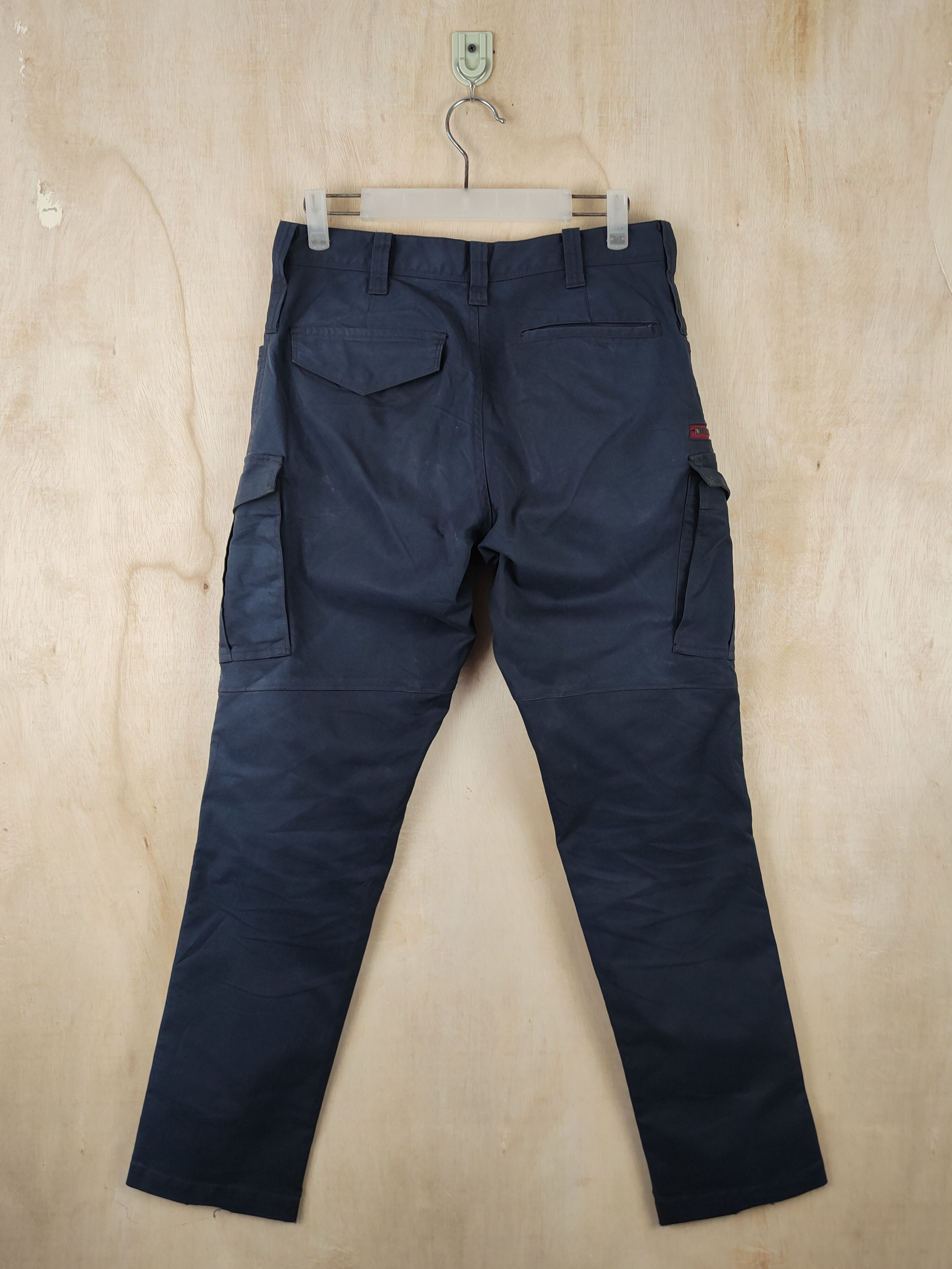 Japanese Brand Burtle Dark Blue Multipocket Tactical Cargo Pants #S2487 Size US 30 / EU 46 - 8 Thumbnail