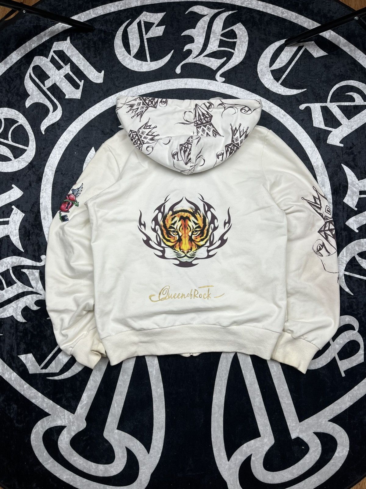 If Six Was Nine LGB IfSixWasNine Ed Hardy Style Leopard Fur Faux Zip Hoodie Size L / US 10 / IT 46 - 11 Thumbnail