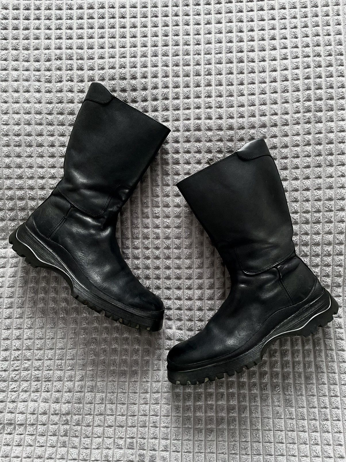 Prada Bella Hadid Prada Sport Brixxen Lug Sole Moto Zip Boots 8 UK Size US 9 / EU 42 - 4 Thumbnail