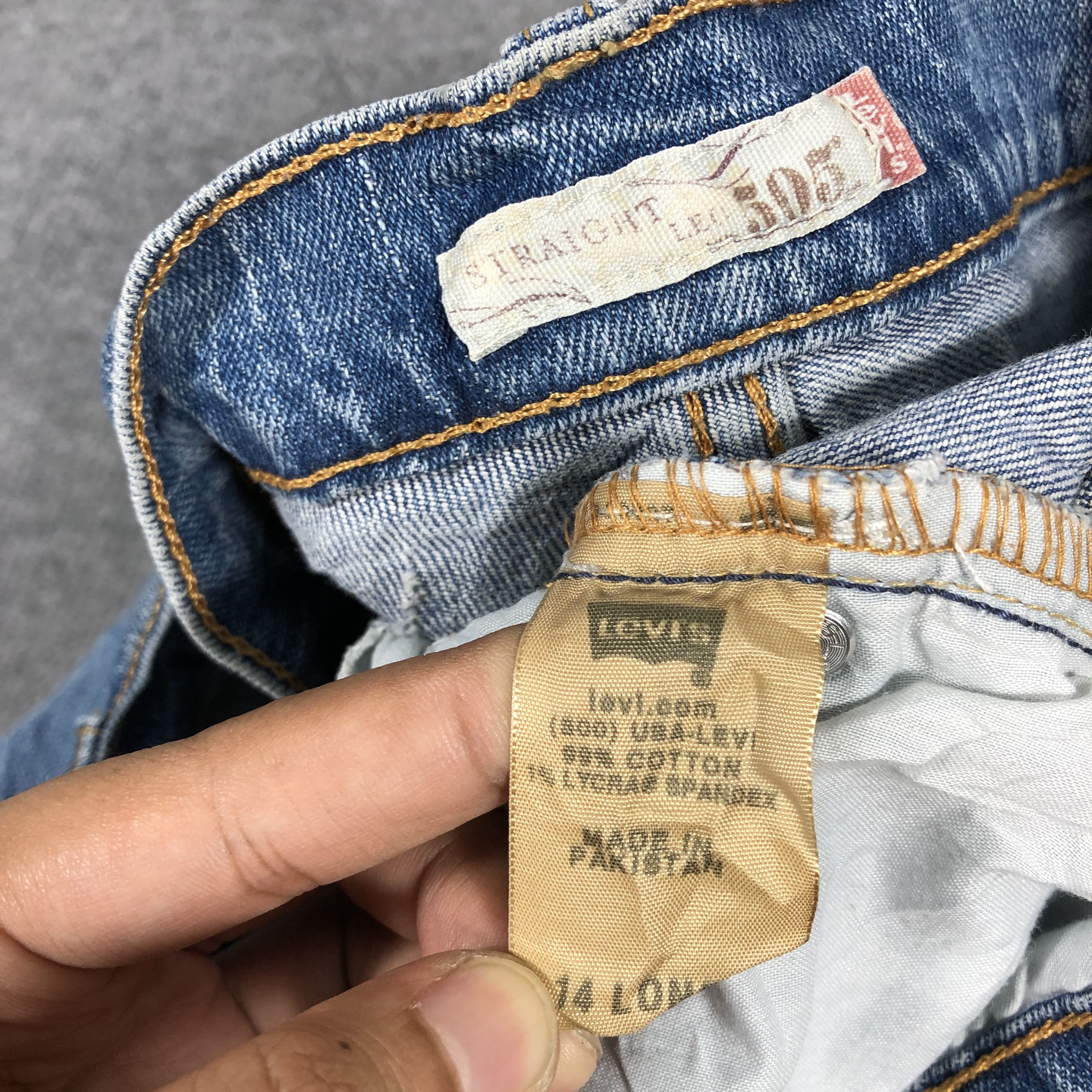 Levi's × Vintage Womens Vintage Levis 505 Straight Jeans L884W Size 34" / US 12 / IT 48 - 10 Thumbnail
