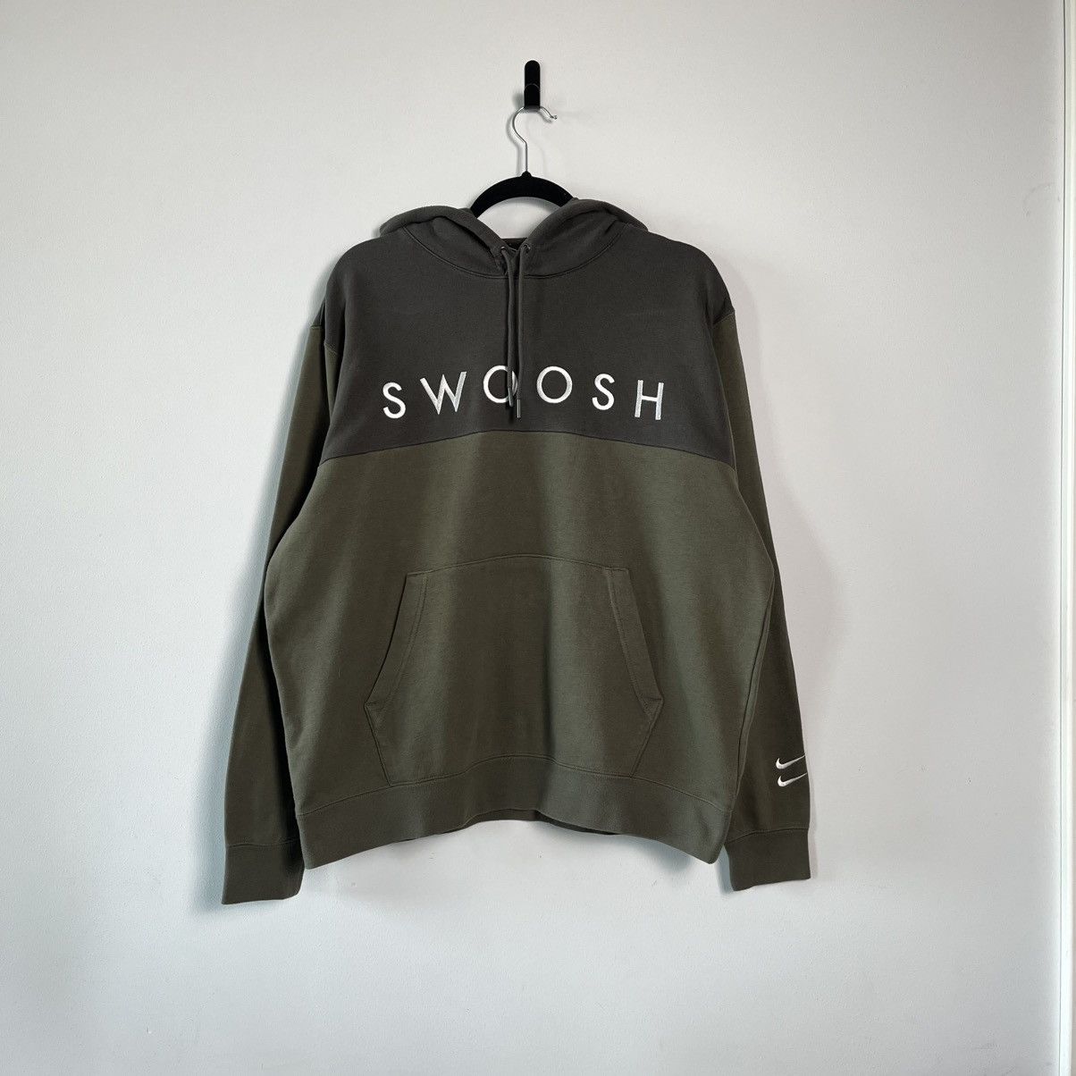 Nike Nike Double Swoosh Hoodie Olive Green Streetwear L Size US L / EU 52-54 / 3 - 3 Thumbnail