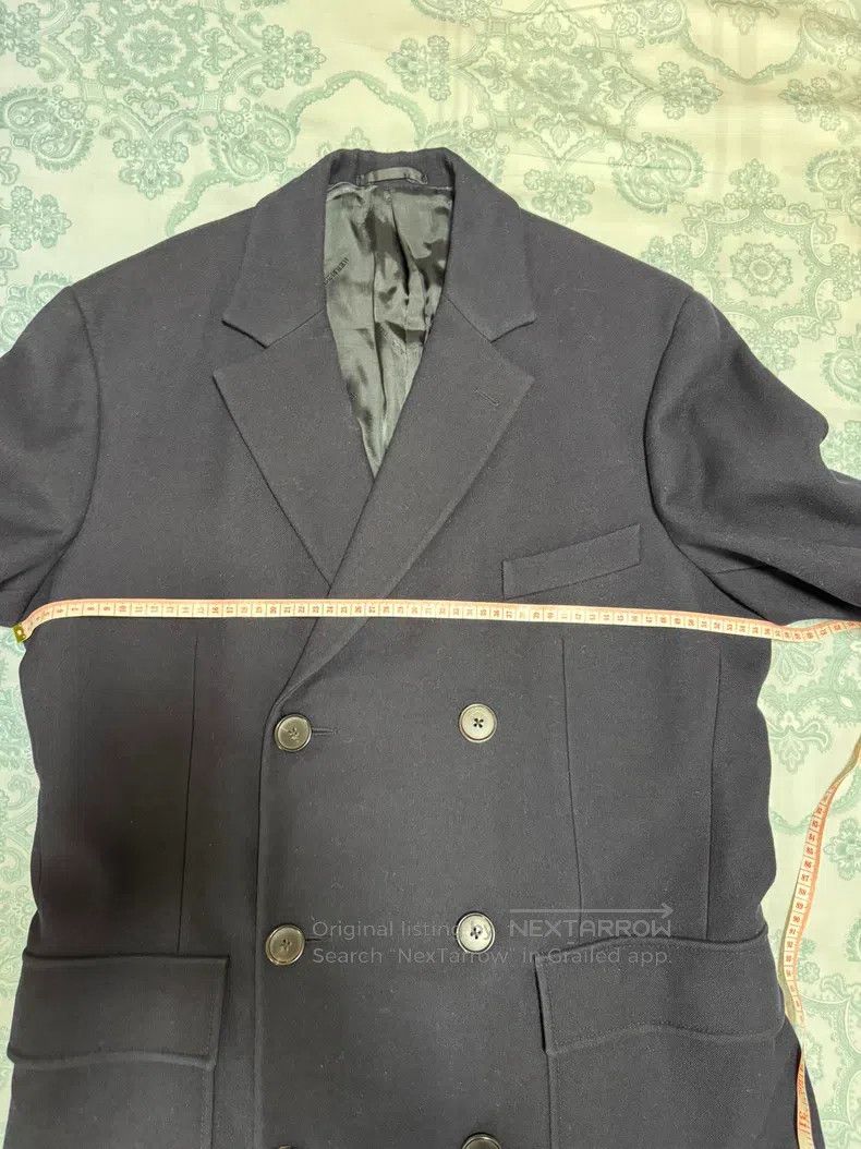 Hermes Hermes Trench coat, 100% wool, dark blue Size 52R - 4 Thumbnail