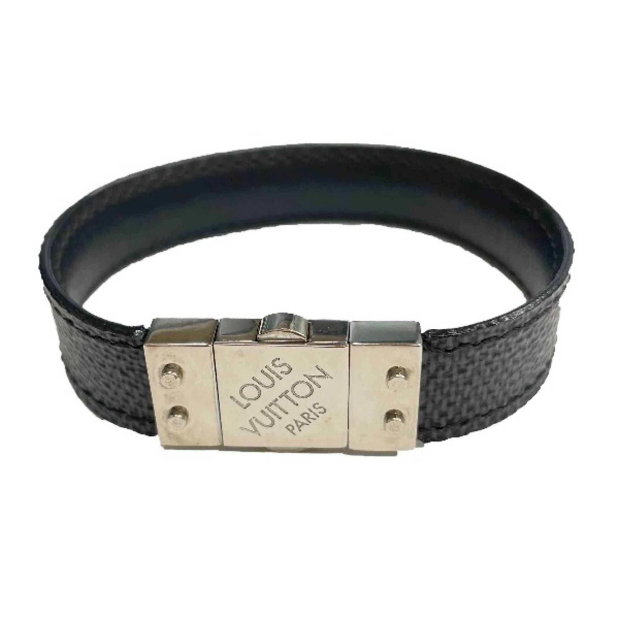 image of Louis Vuitton Bracelet Check It Damier Graphite M6606E Louis Vuitton Black Lv, Women's