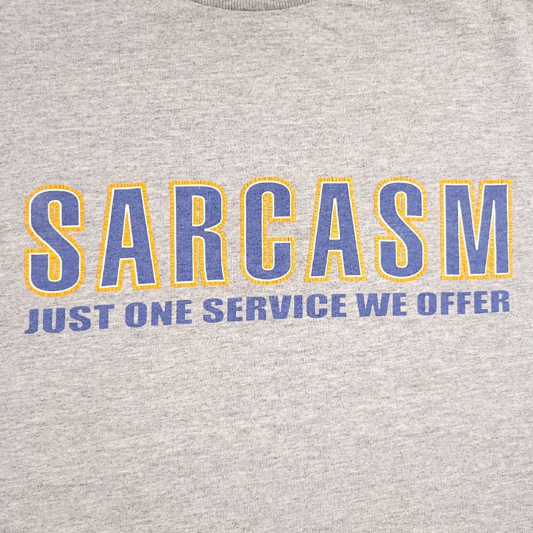 Vintage VINTAGE AllStyle Sarcasm Shirt Mens Large Gray Short Sleeve FLAWS Graphic Tee 90s Mens Size US L / EU 52-54 / 3 - 4 Thumbnail