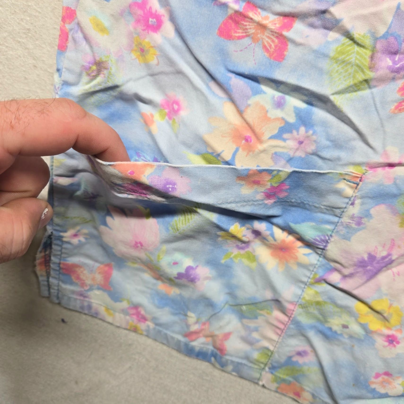 Vintage VINTAGE Peaches Uniforms Spring Flowers Floral Print Cotton Scrub Top Women L Short Sleeve Pockets Medical Size US L / EU 52-54 / 3 - 4 Thumbnail