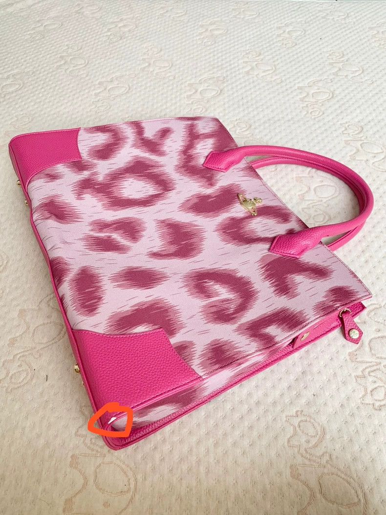 Vivienne Westwood Vivienne Westwood size os Pink leopard print Saturn briefca Size ONE SIZE - 4 Thumbnail