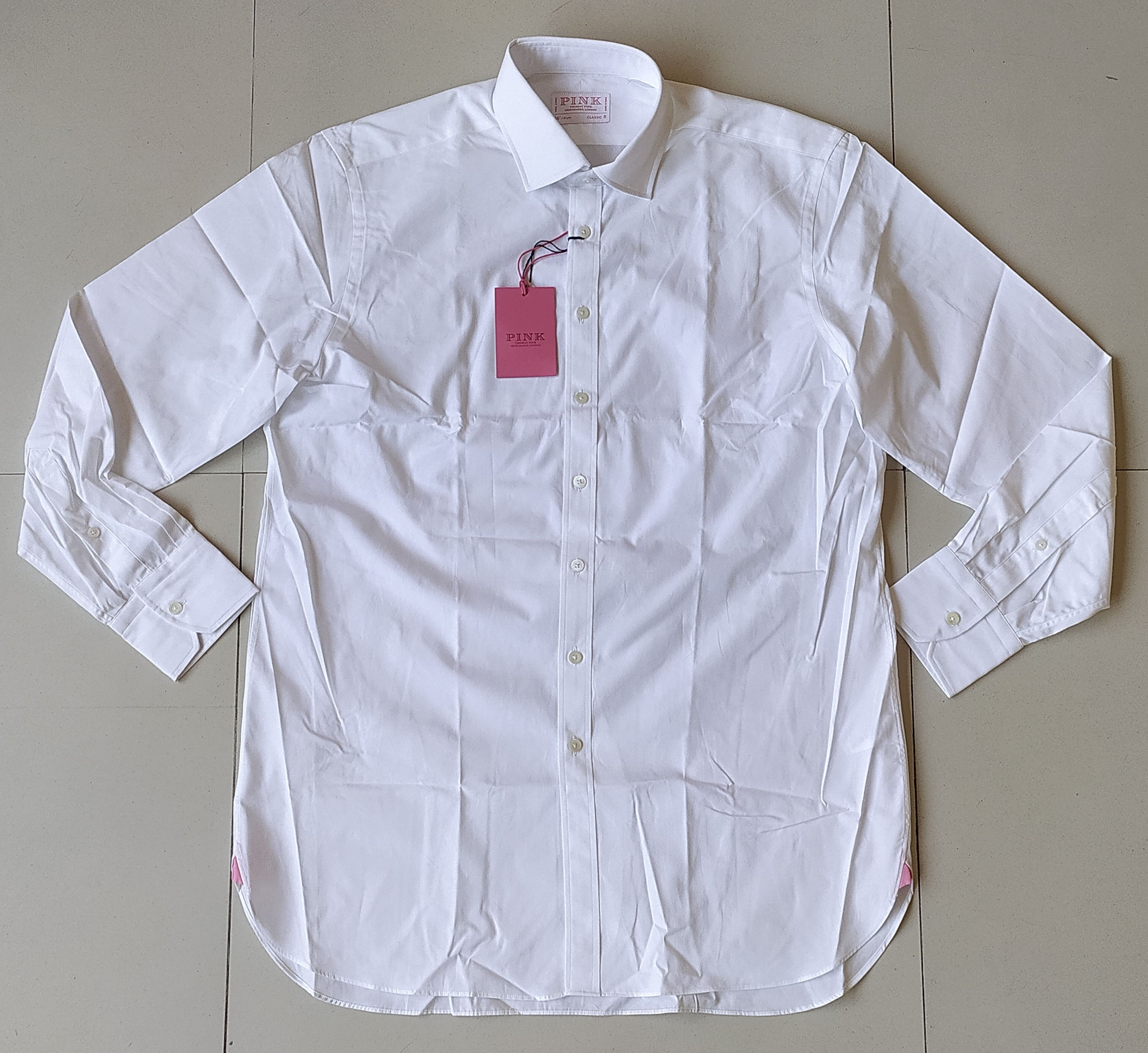 Thomas Pink Thomas Pink Formal Solid Cotton Shirt Free Shipping T/112 Size US M / EU 48-50 / 2 - 2 Thumbnail