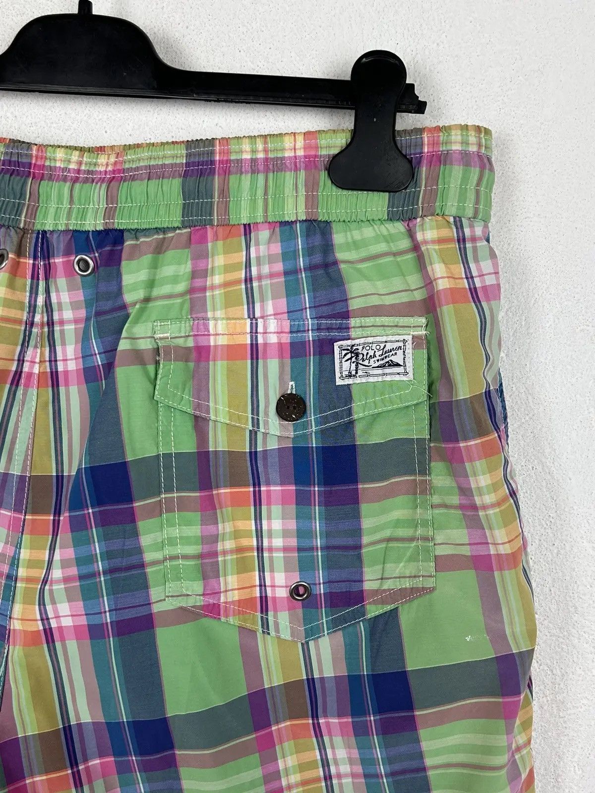 Polo Ralph Lauren Polo By Ralph Lauren Multicolor Checkered Swimwear Shorts Size US 36 / EU 52 - 7 Thumbnail