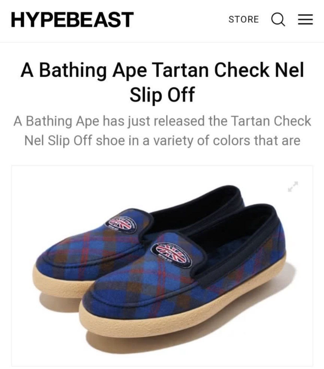Bape BAPE Tartan Check Nel Slip on Size US 7 / EU 40 - 9 Thumbnail