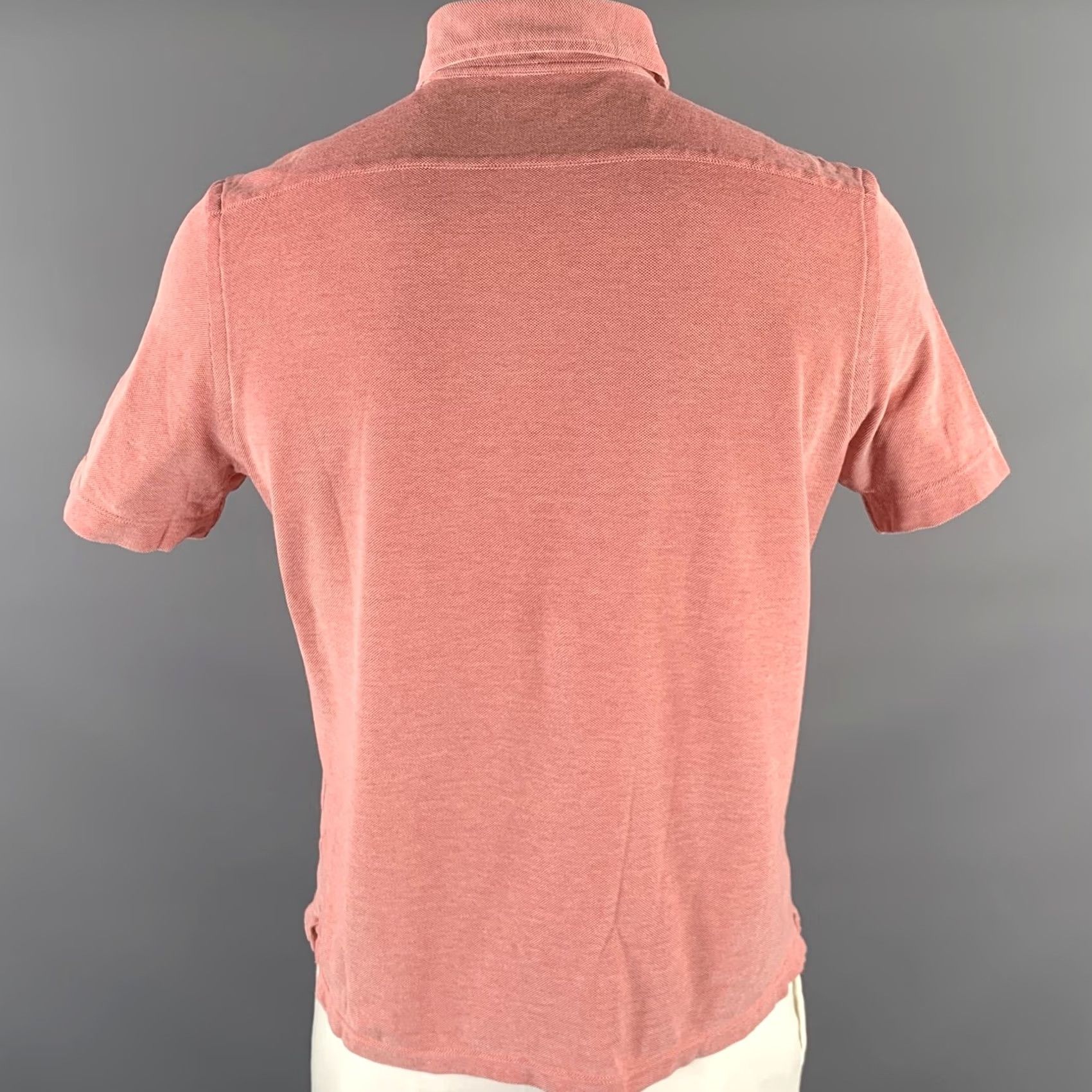 Isaia ISAIA Polo Shirt XL Red Nailhead Cotton Button Down Men Size US XL / EU 56 / 4 - 3 Thumbnail