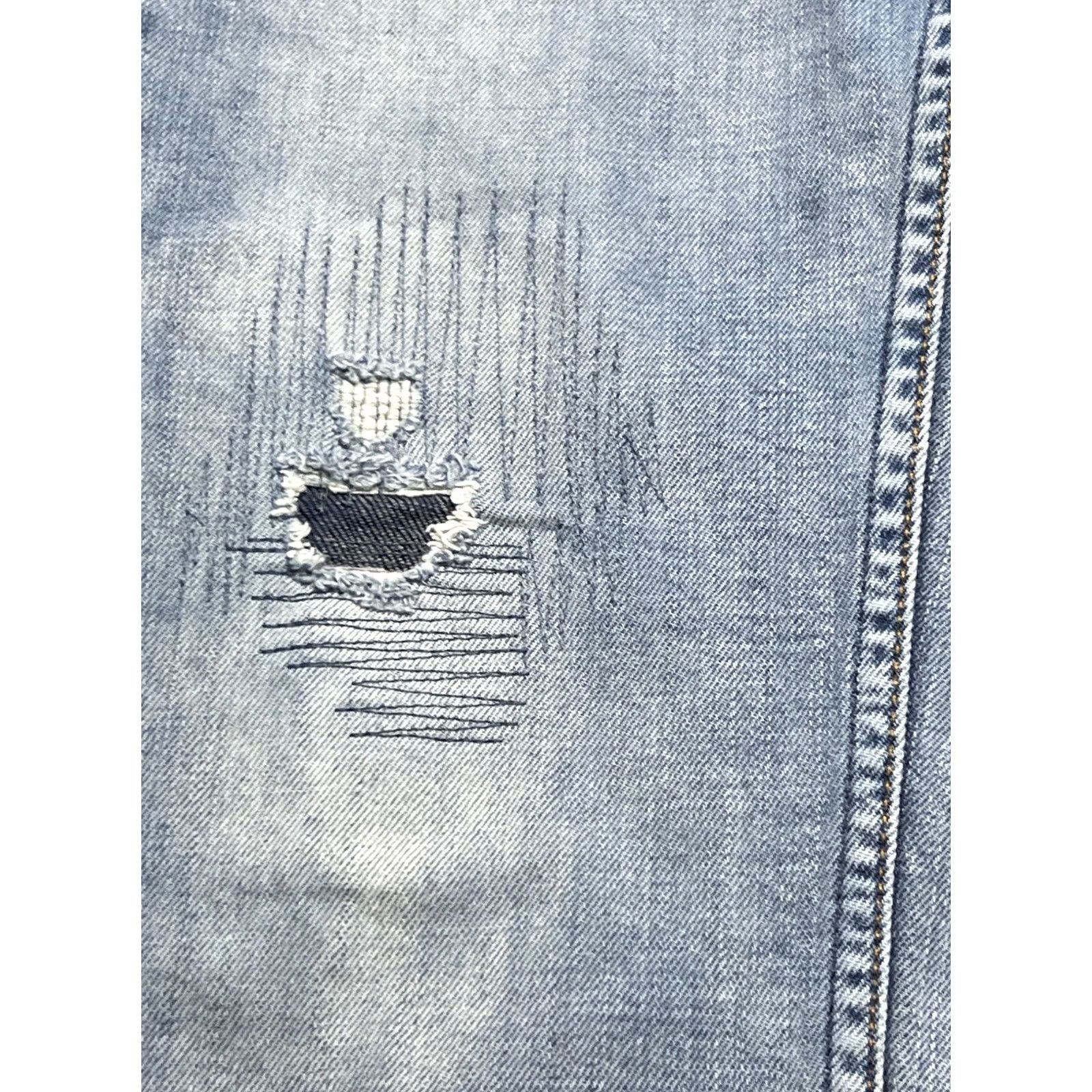 Nudie Jeans Nudie Jeans Jeans Men Slim Low Rise Light Wash 32x32 5-Pocket Denim Organic Cotton EUC Blue Distressed Slimming Zipper Logo Pattern: Solid Vintage: No Size US 32 / EU 48 - 6 Thumbnail