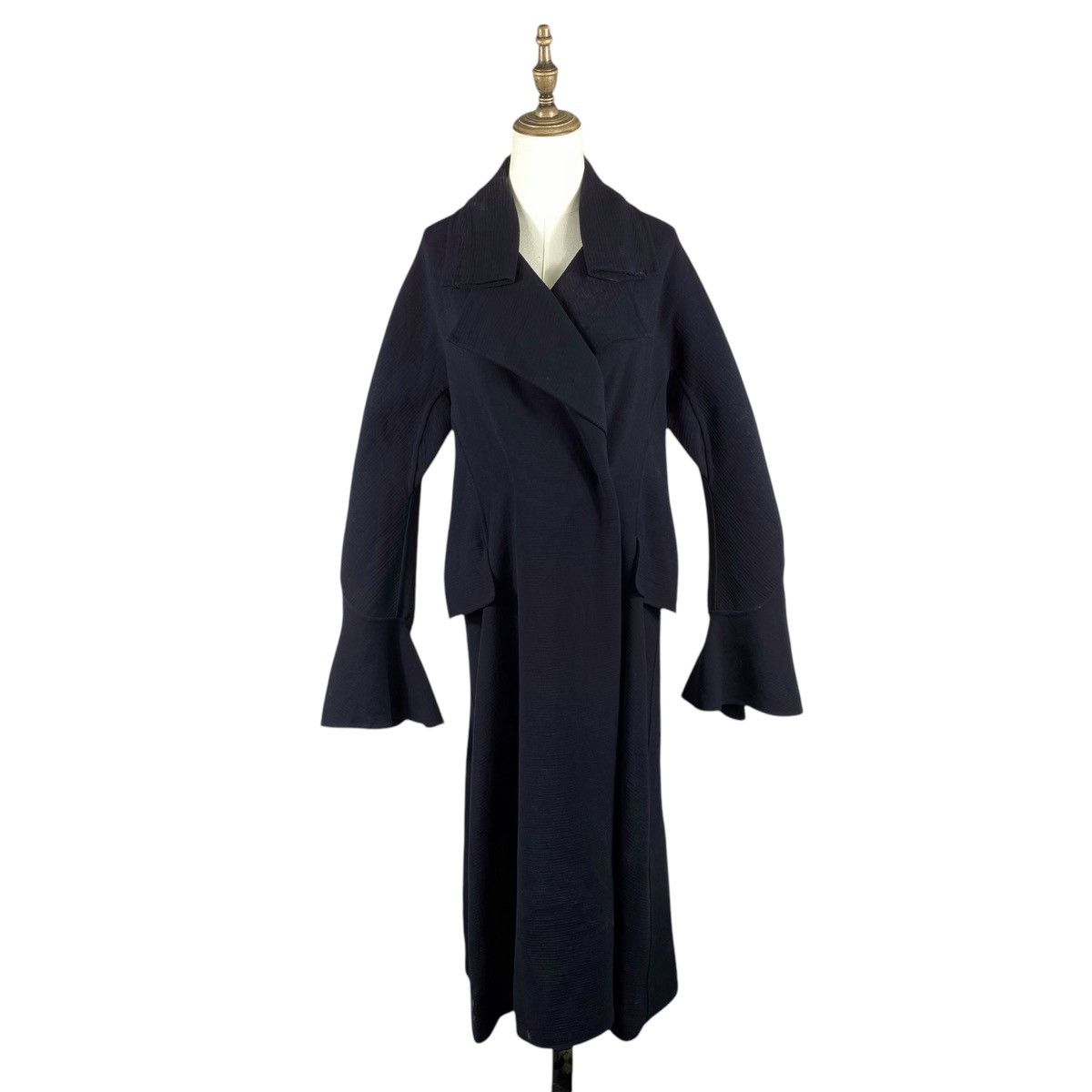 Yohji Yamamoto Vintage Yohji Yamamoto Signature Wide Collar Coat Jacket Size S / US 4 / IT 40 - 1 Thumbnail