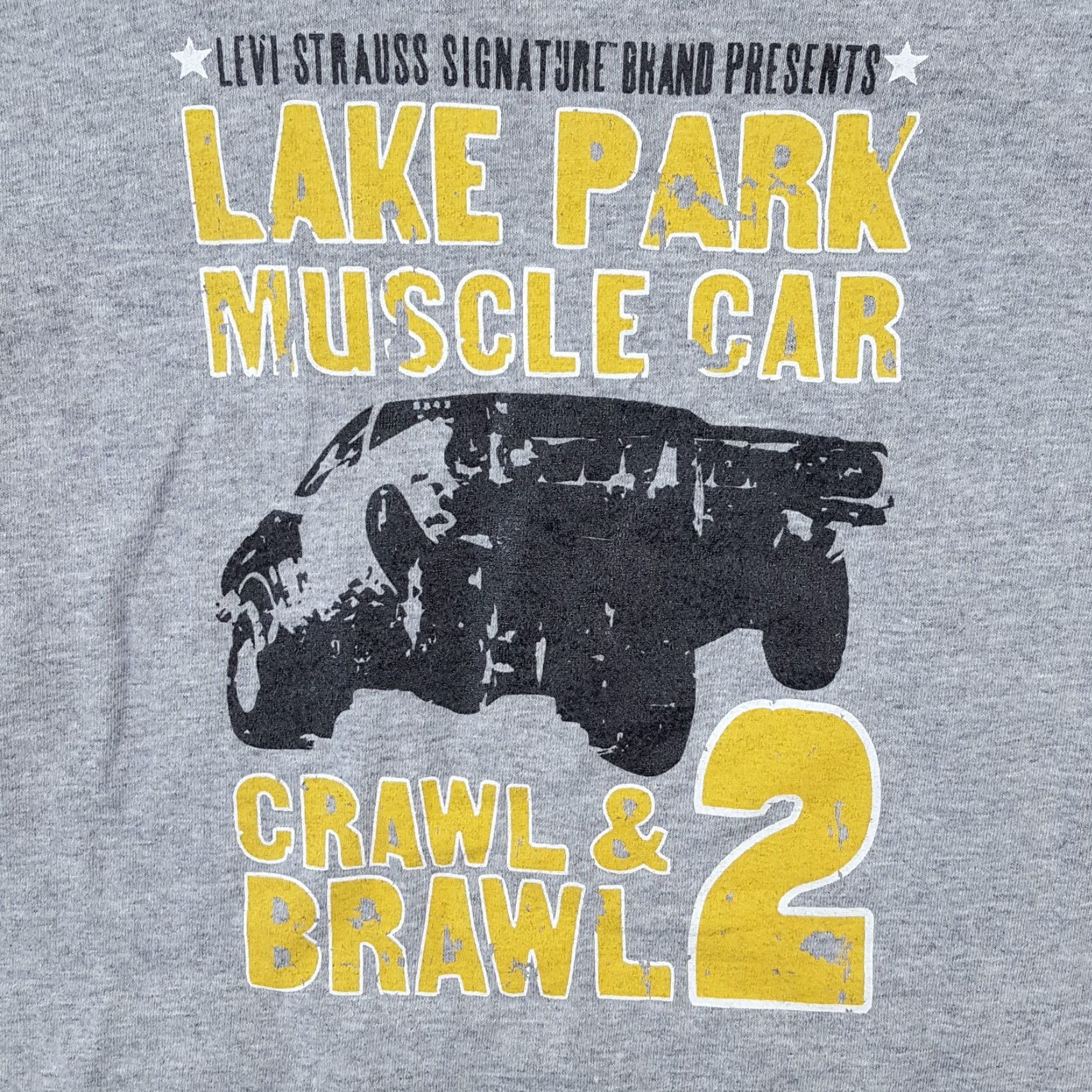 Levi's VINTAGE Levi's Muscle Car T-Shirt Large Gray Retro Short Sleeve 90s Auto Show Mens Size US L / EU 52-54 / 3 - 2 Thumbnail