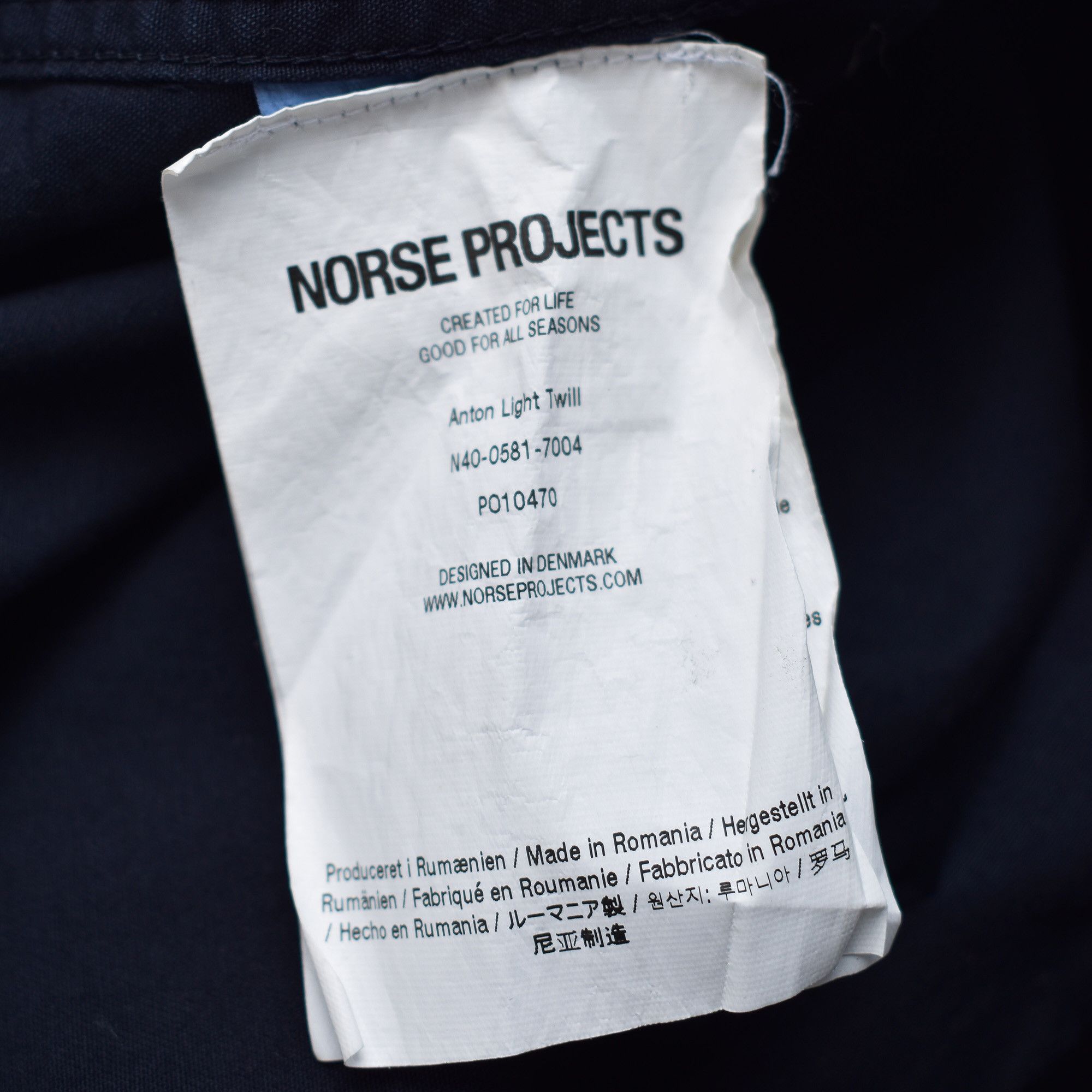 Norse Projects NORSE PROJECTS ANTON LIGHT TWILL OXFORD SHIRT NAVY Size US XL / EU 56 / 4 - 4 Thumbnail