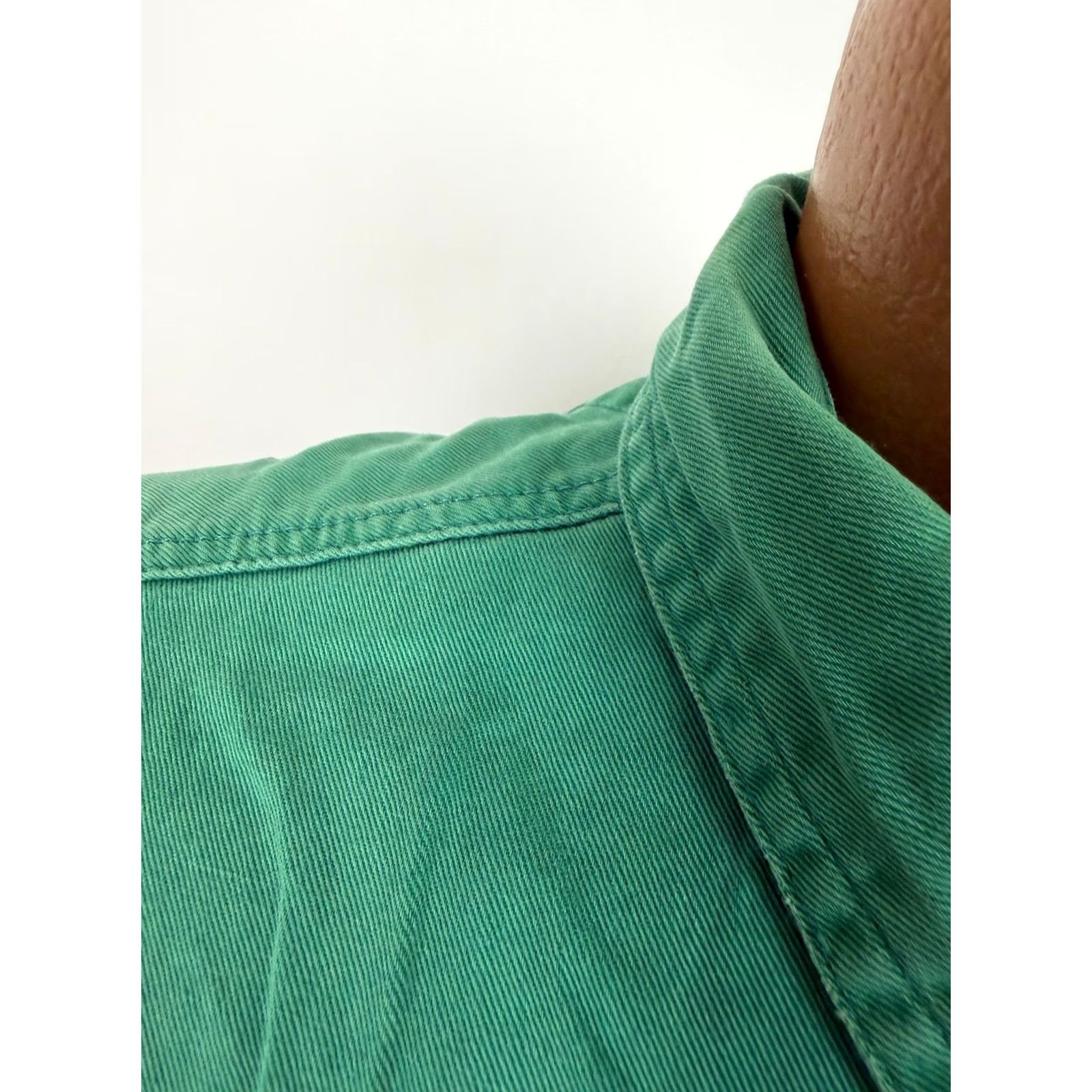 Faded Glory VINTAGE 90s Faded Glory Shirt Men XL Green Cotton Twill Button-Up Short Sleeve Regular Shadowed Sturdy Midweight Pockets 90s Theme Mens Size US XL / EU 56 / 4 - 5 Thumbnail