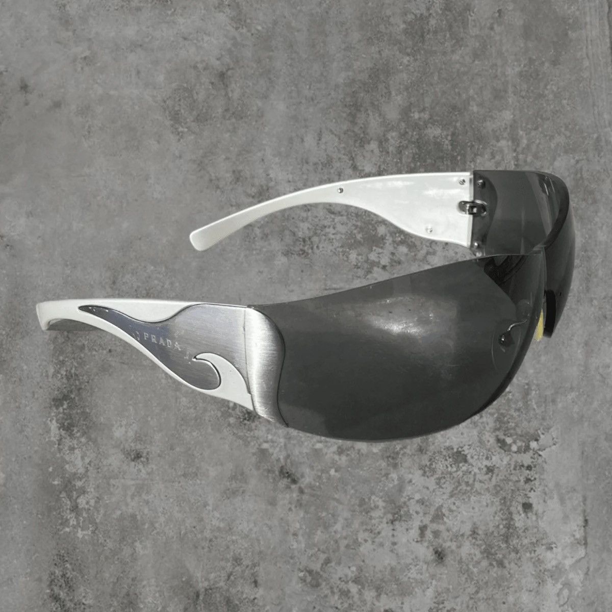 Prada PRADA Sunglasses Flame 2004 Star Mask Fire Chrome Silver Size ONE SIZE - 1 Thumbnail